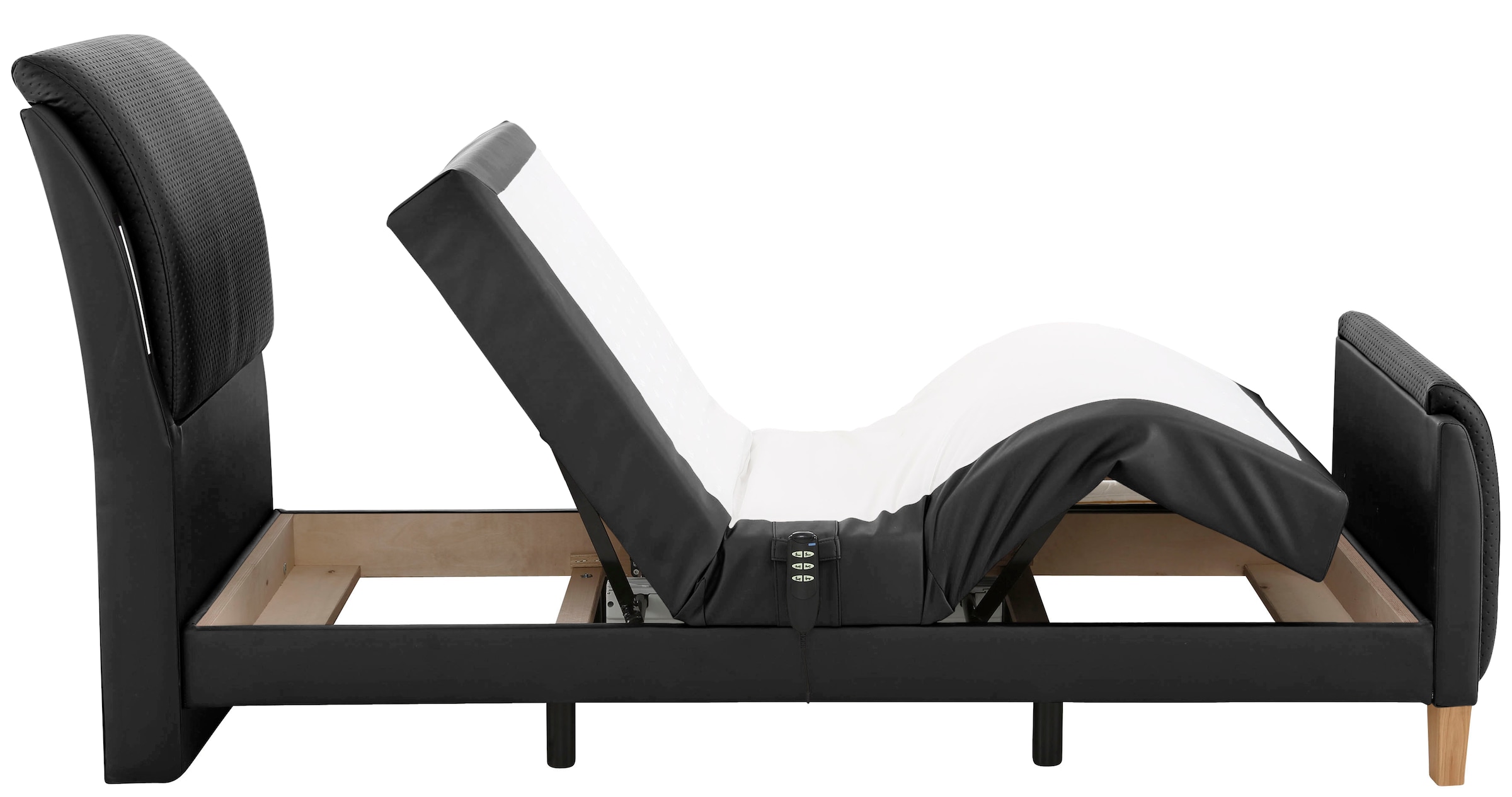 Home affaire Lit boxspring »Messina2« confort allongé réglable électriquement
