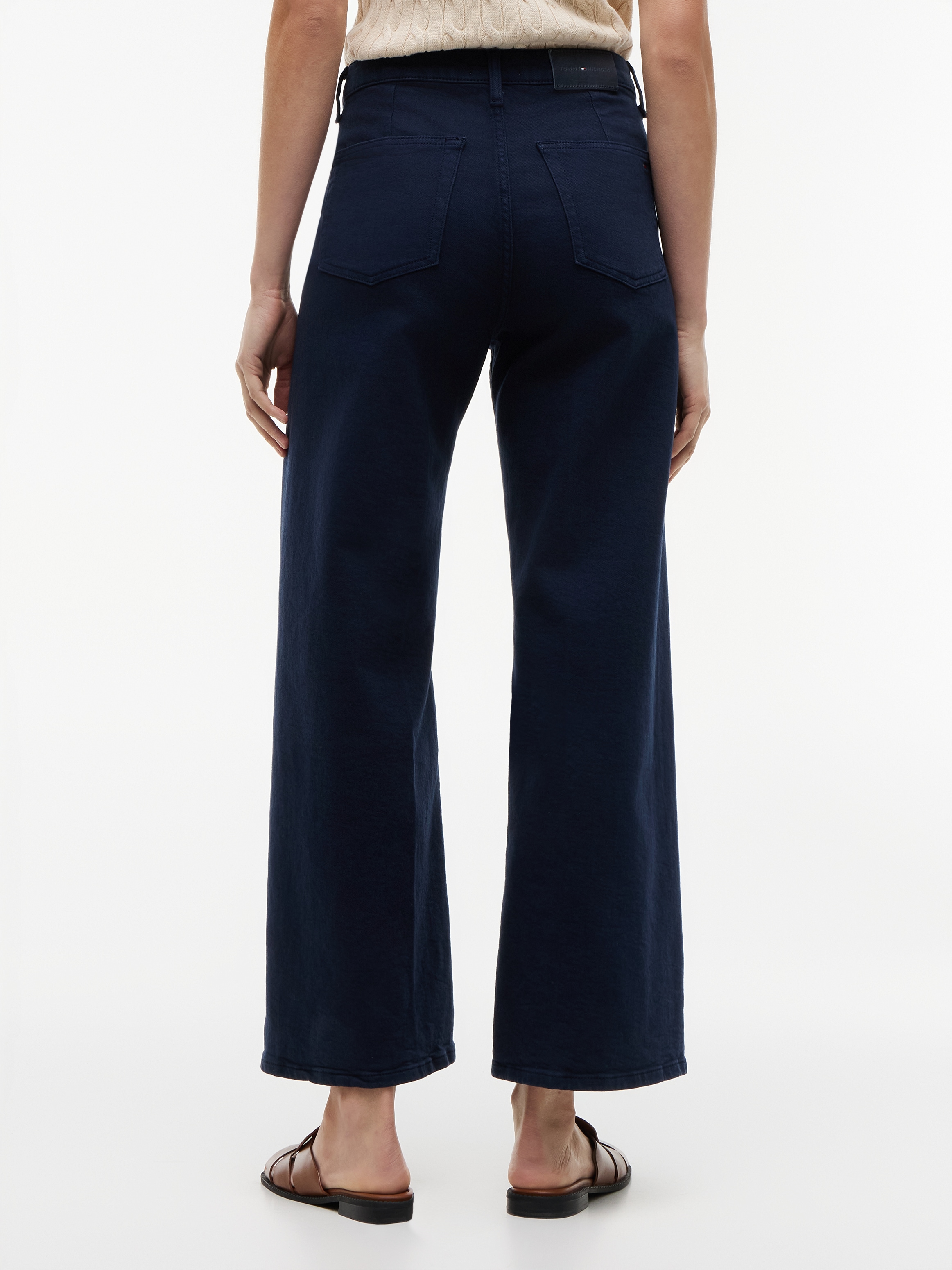 Tommy Hilfiger Jeans taille haute »WIDE LEG WASHED CLR HW ANKLE« Baumwollmischung, lässig geschnitten, knöchellang