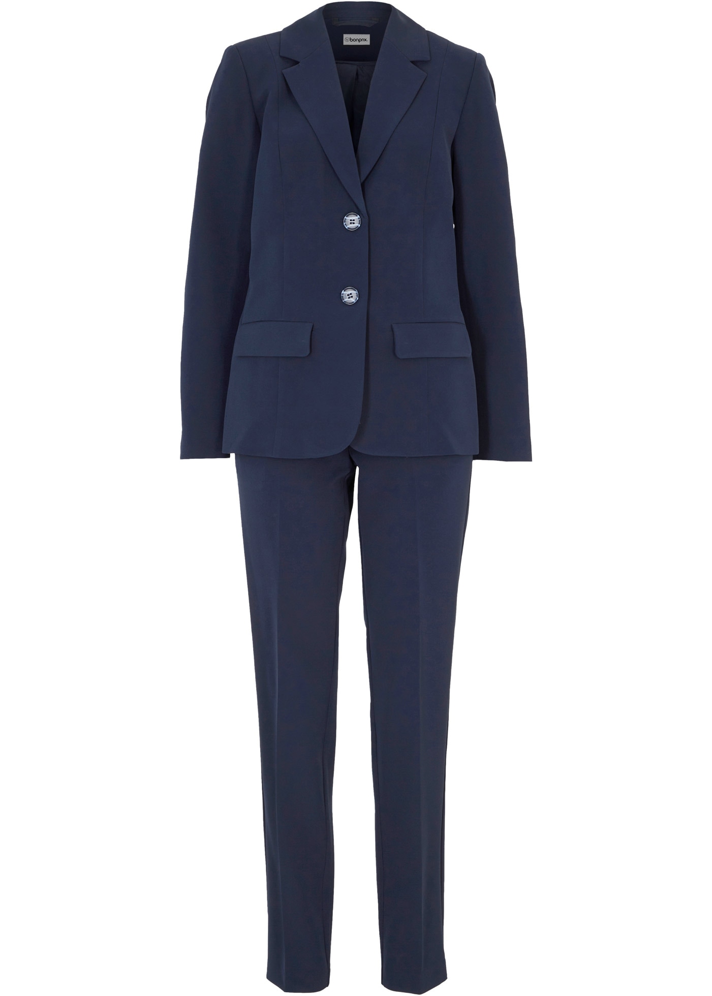 bonprix Hosenanzug »Hosenanzug (2-tlg.Set)« Set, 2 tlg. schmal bestehend aus Blazer und Hose, vollständig gefüttert, schmale Passform
