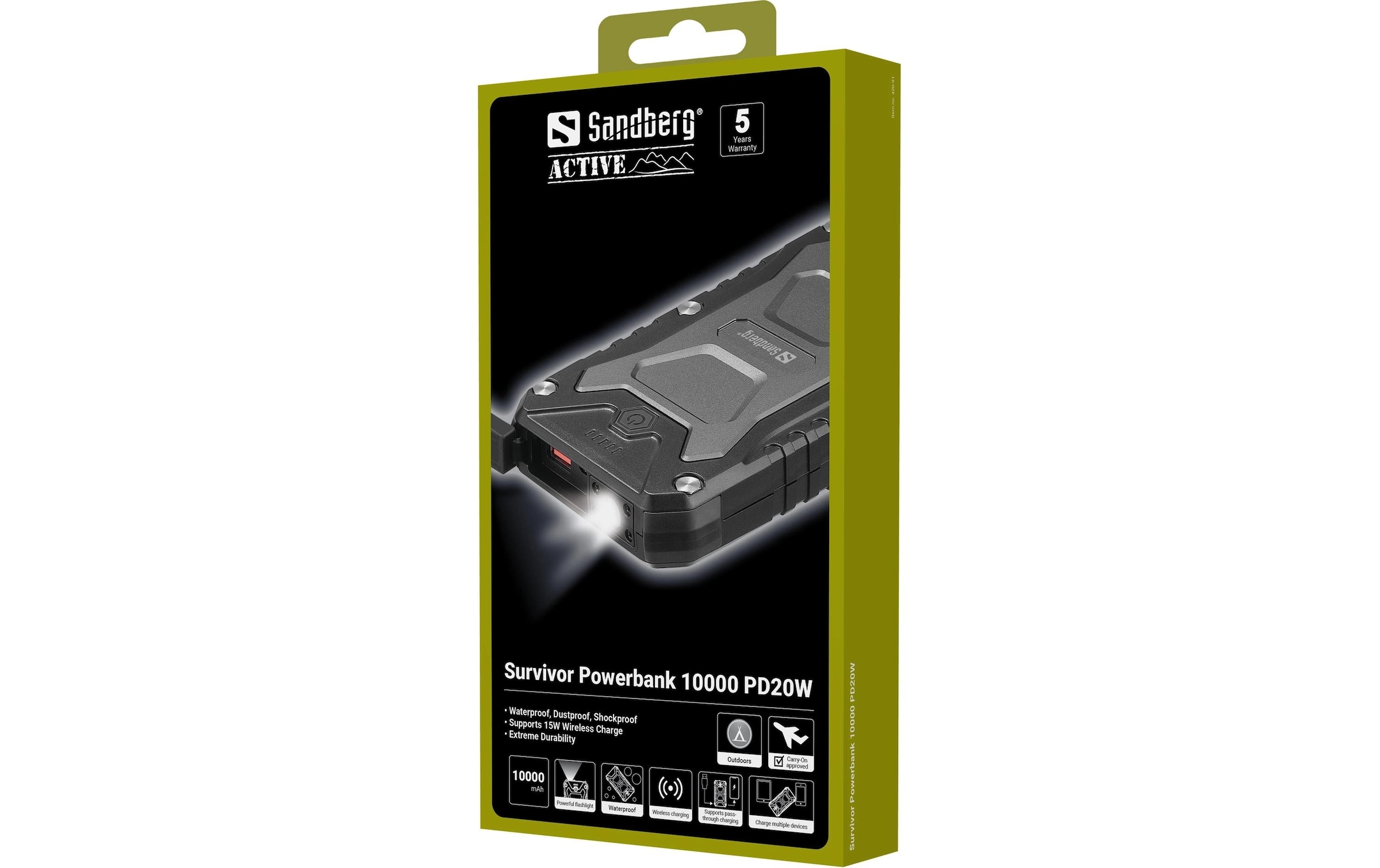 Sandberg Banque d'énergie »Survivor 10000 mAh« Wireless Charger