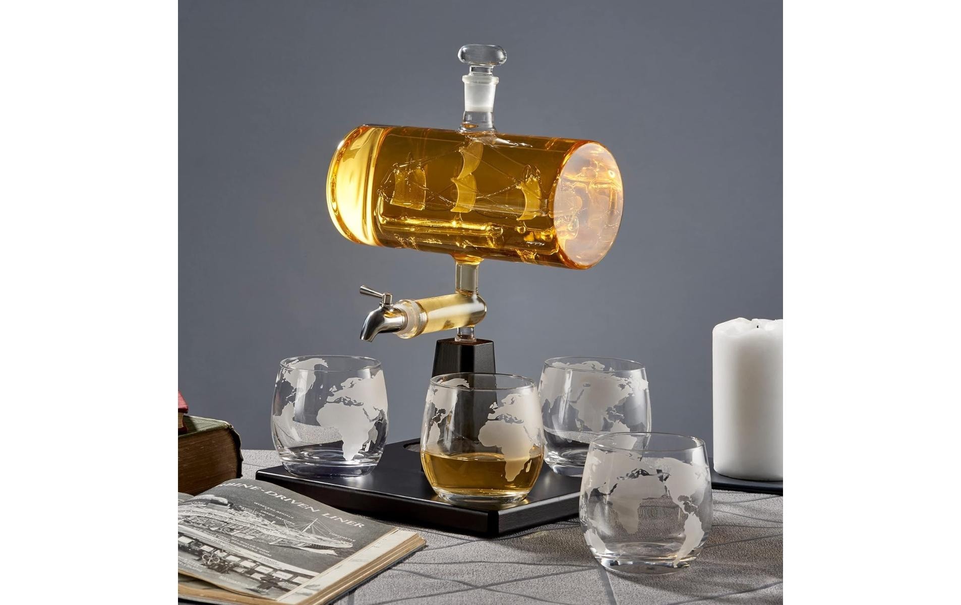   Dekanter »Oak & Steel Dekanter Schiff 1 l«