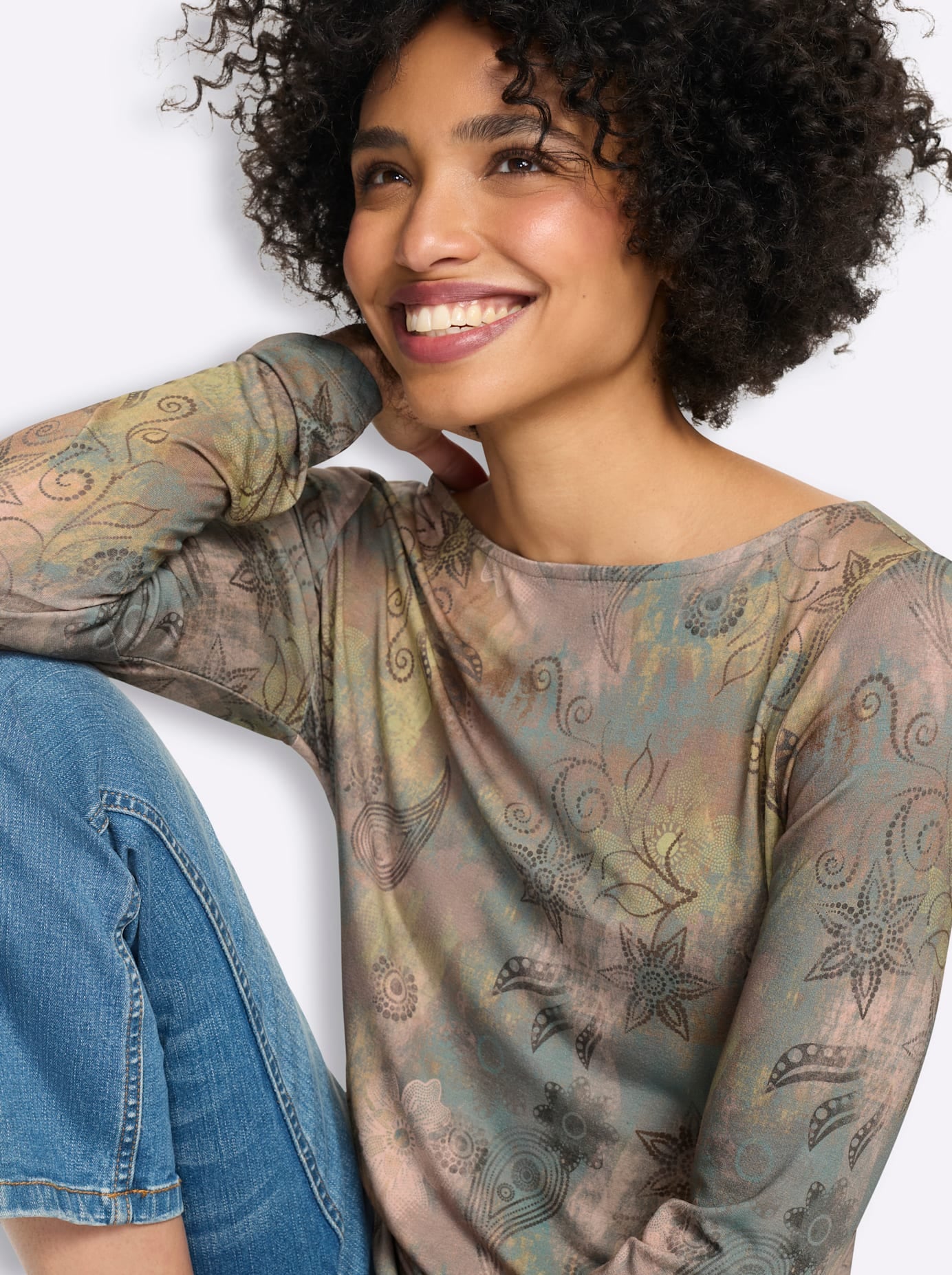 heine Langarmshirt »Druck-Shirt« 1