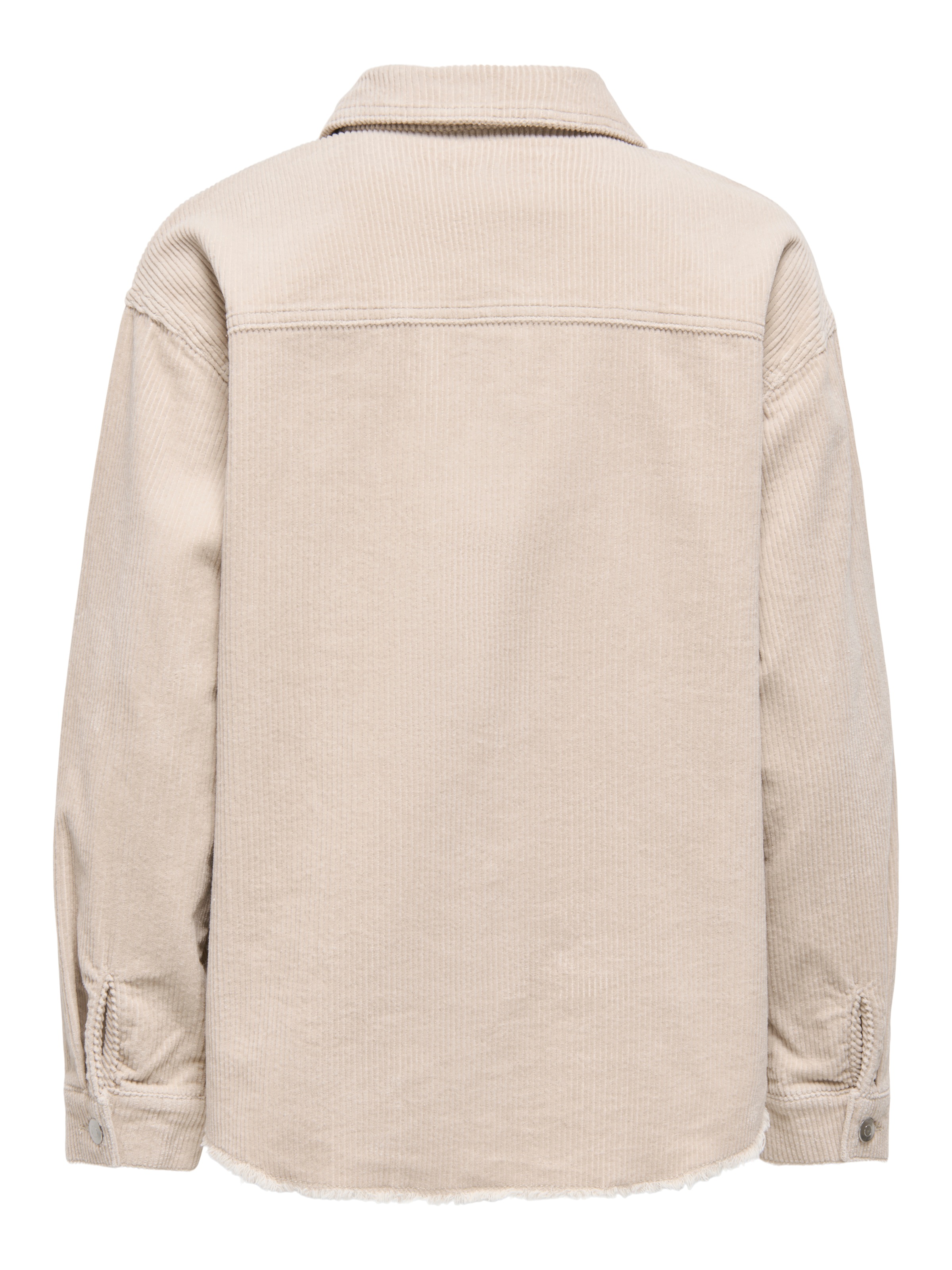 ONLY Blouse chemise »ONLMAIKO-BITTEN L/S CORD SHACKET CC PNT« avec poches poitrine, ourlet légèrement effiloché