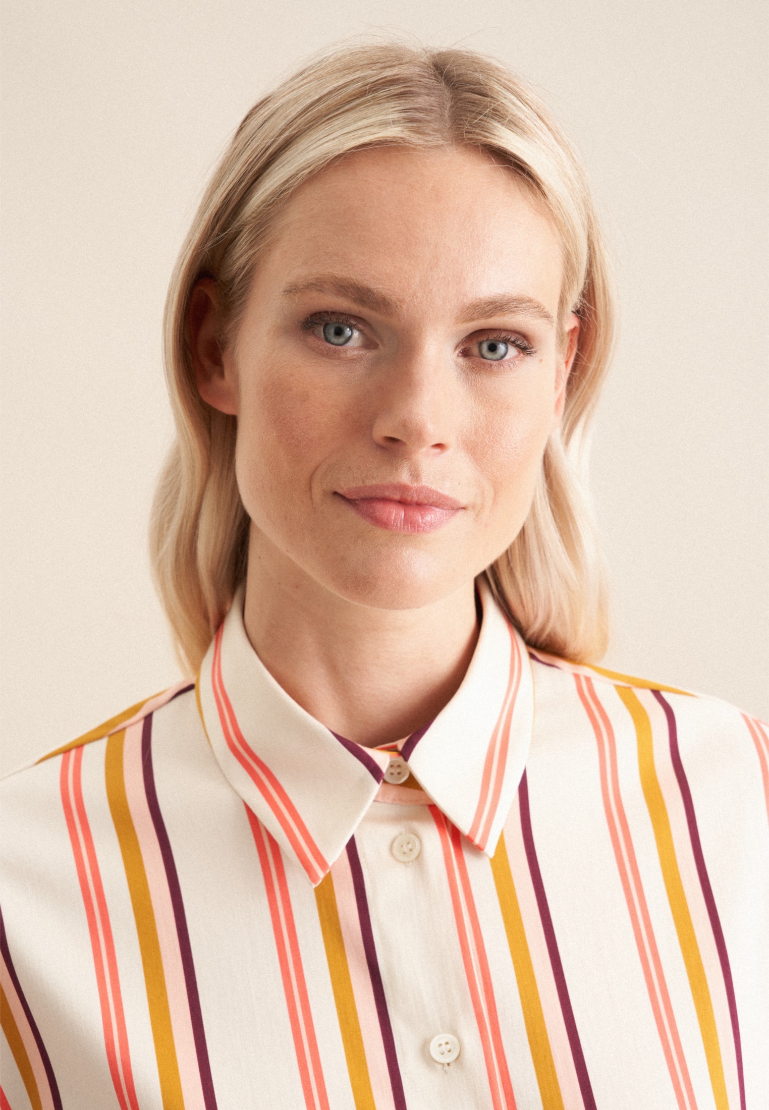 seidensticker Sommerkleid »Schwarze Rose« Langarm Kragen Streifen