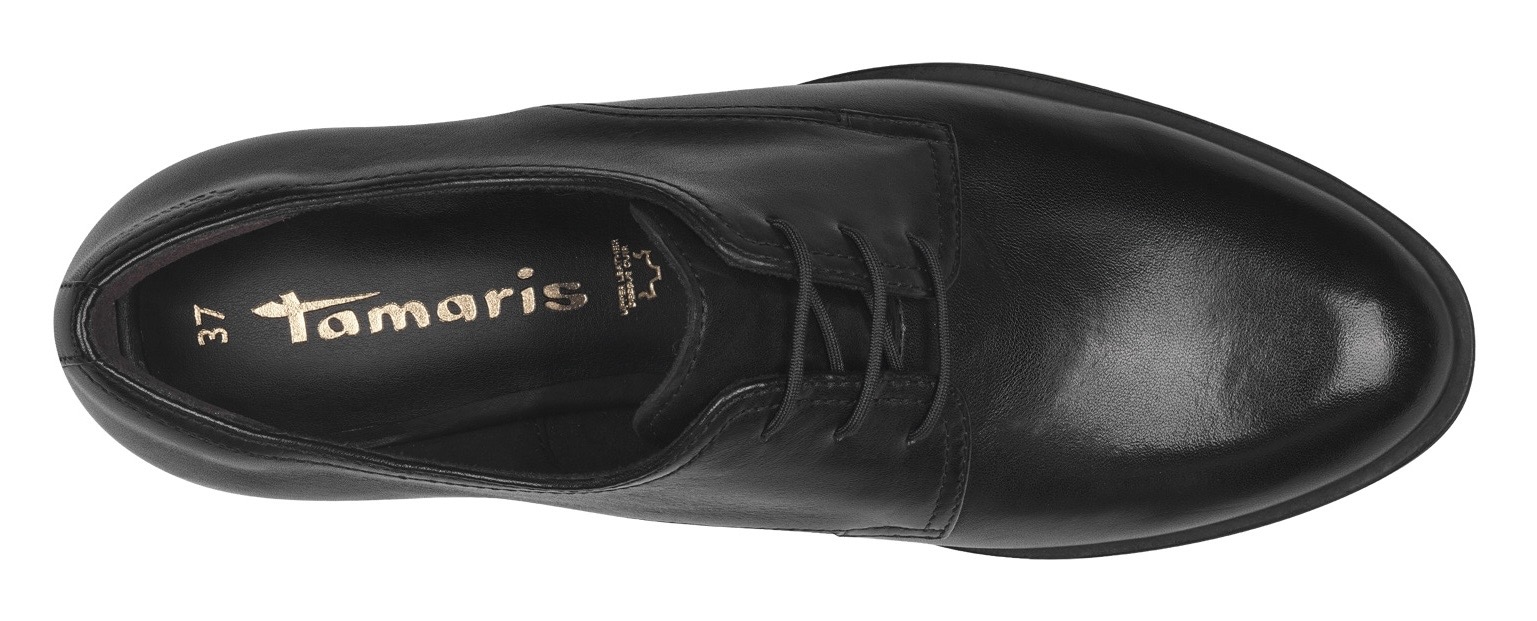 Tamaris Chaussure à lacets  , Blockabsatz, Halbschuh, Businessschuh mit Ziernähten