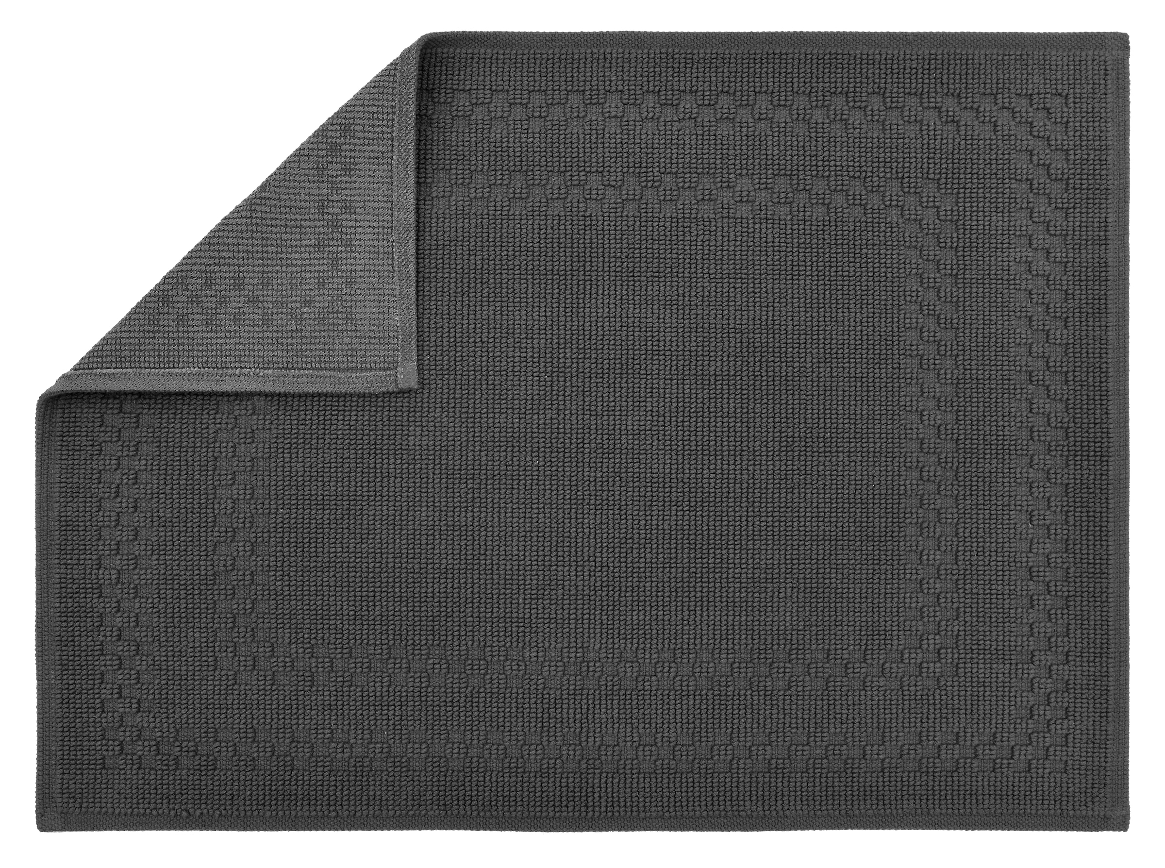 GOODproduct Badematte »Regona, 2 tlg. Hotelmatten-Set, 50x70 cm« Höhe 5 mm rutschhemmend beschichtet schnell trocknend 2-teiliges Set, einfarbig, Badematten Set, 100% Baumwolle