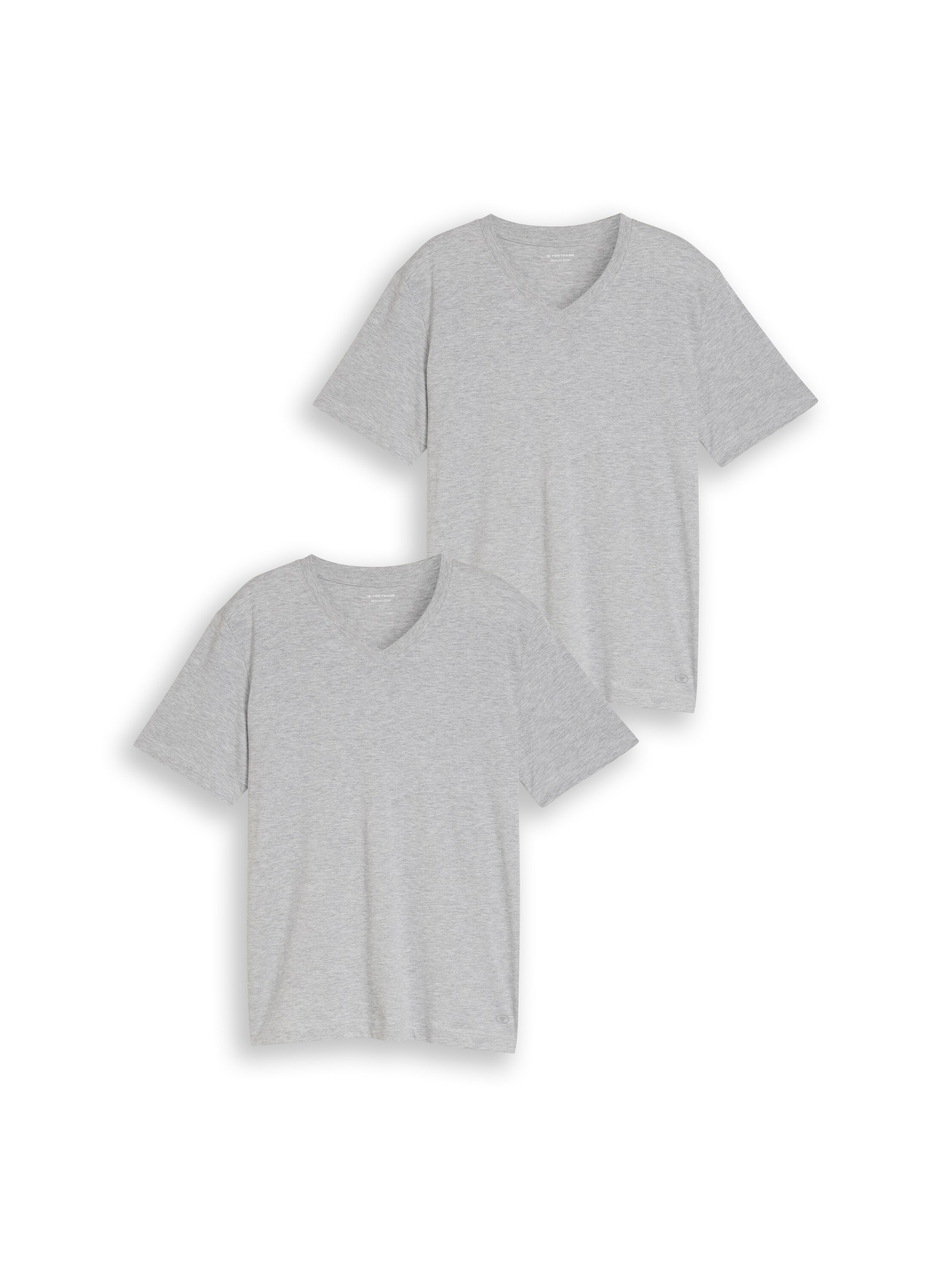 TOM TAILOR T-Shirt Packung, 2 mit V-Ausschnitt, Doppelpack