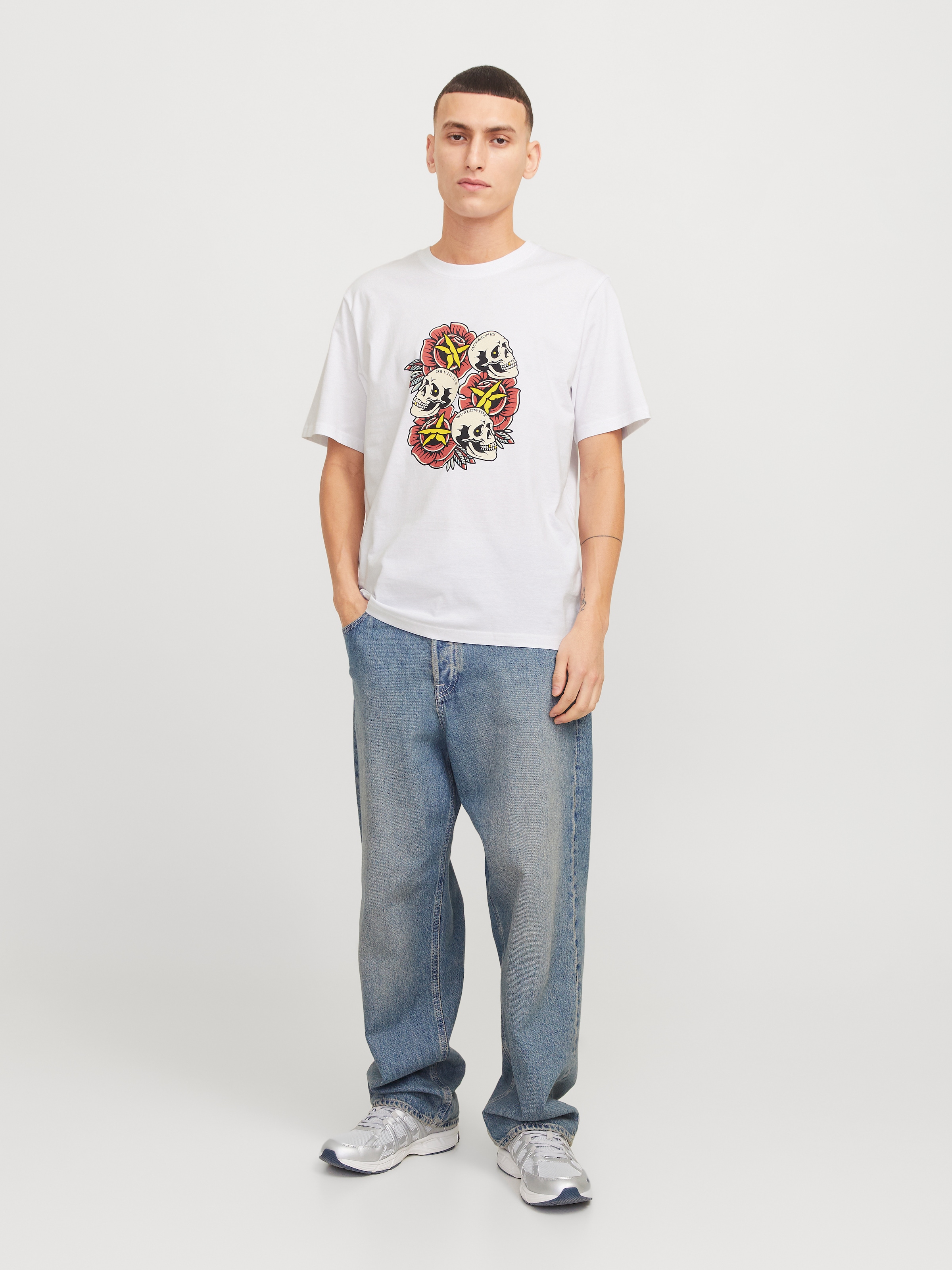 Jack & Jones T-Shirt »JORANATOMY SKULL TEE SS CREW NECK LN«