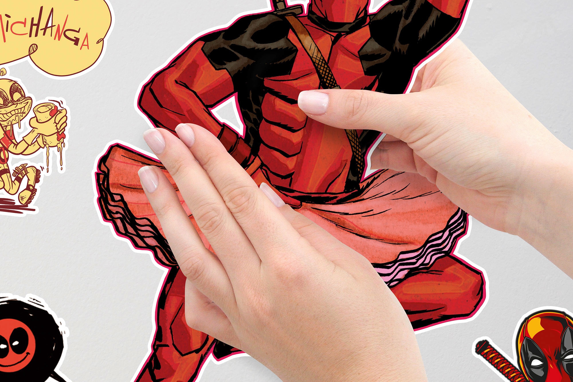 Komar Wandtattoo »Deadpool Derppool - Grösse 50 x 70 cm« selbstklebend, Wandsticker, Kinderzimmer