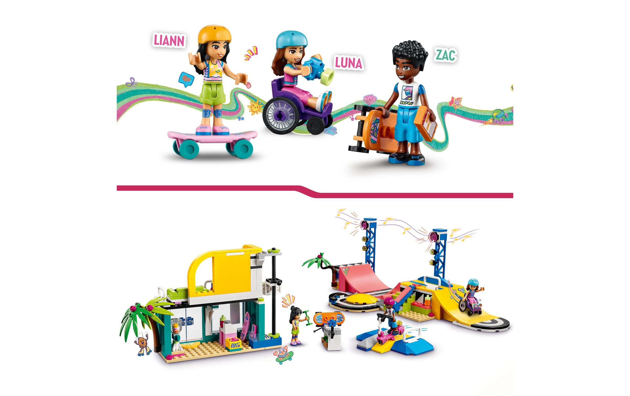 LEGO® Pions de construction »Skatepark«