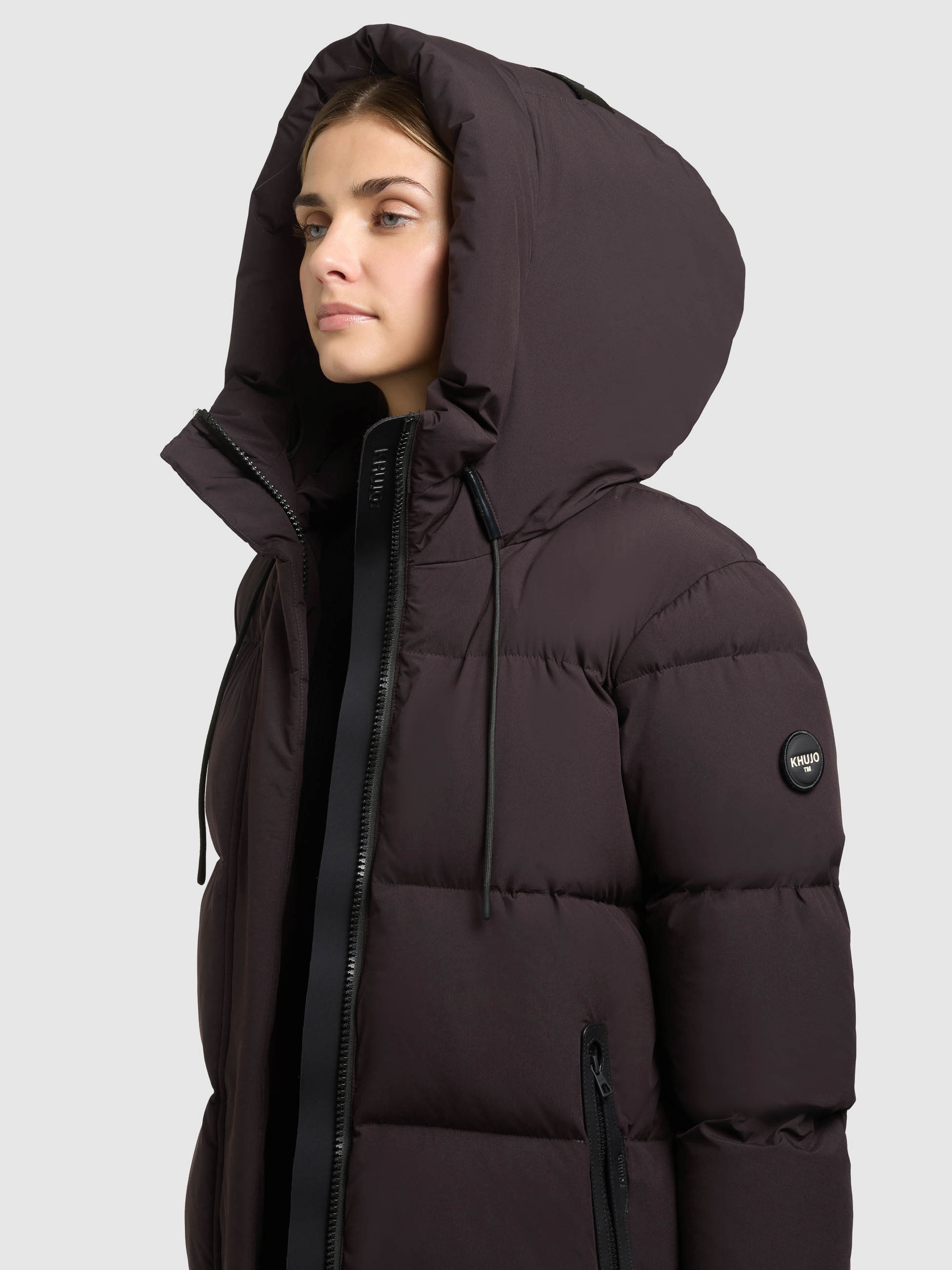 khujo Steppjacke »DROWN2 MATT« mit Kapuze Taschenbeutel mit Fleece