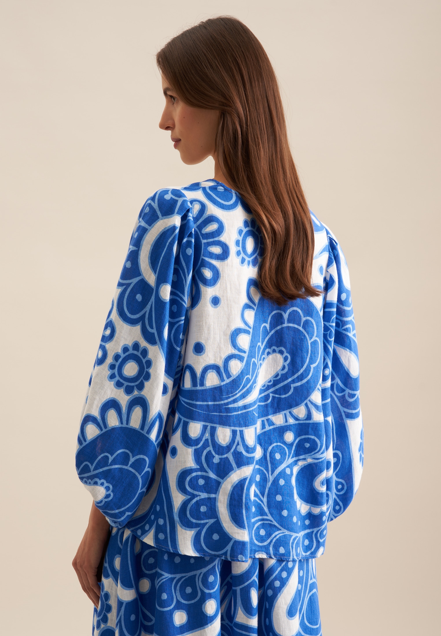 seidensticker Shirtbluse »Schwarze Rose« 3/4 V-Neck Paisley