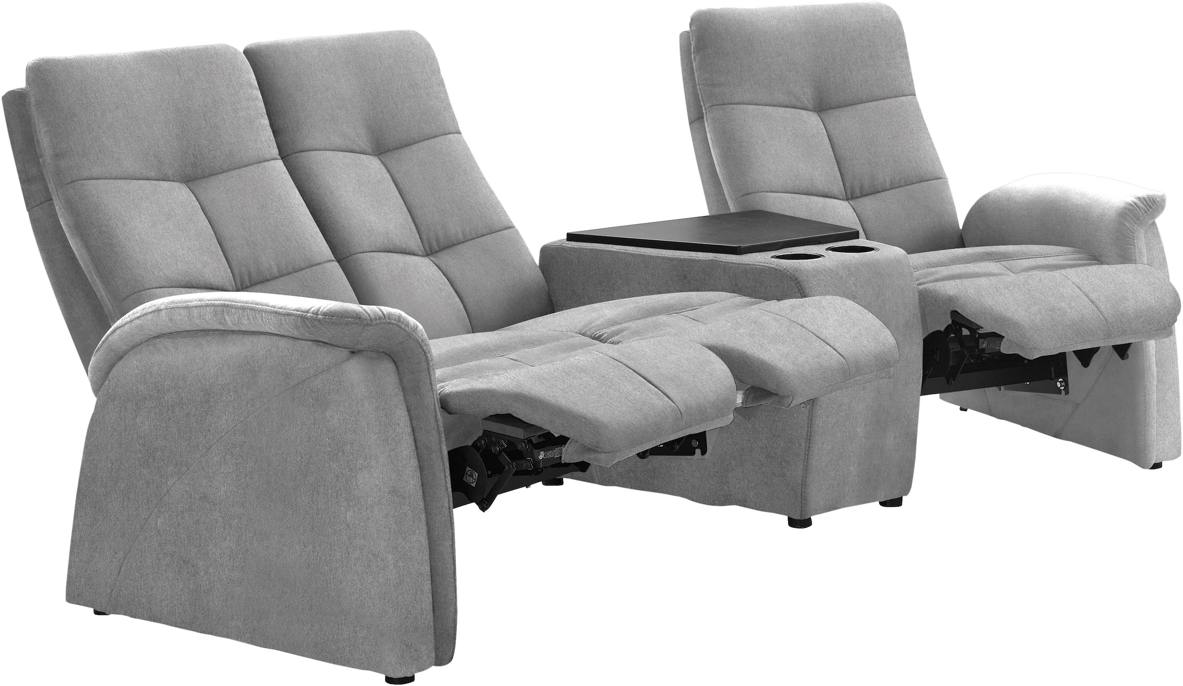 exxpo - sofa fashion 3-places »Tivoli, Kinosofa mit Relaxfunktion, mit Ablagetisch und Stauraum« confortable, dossier haut