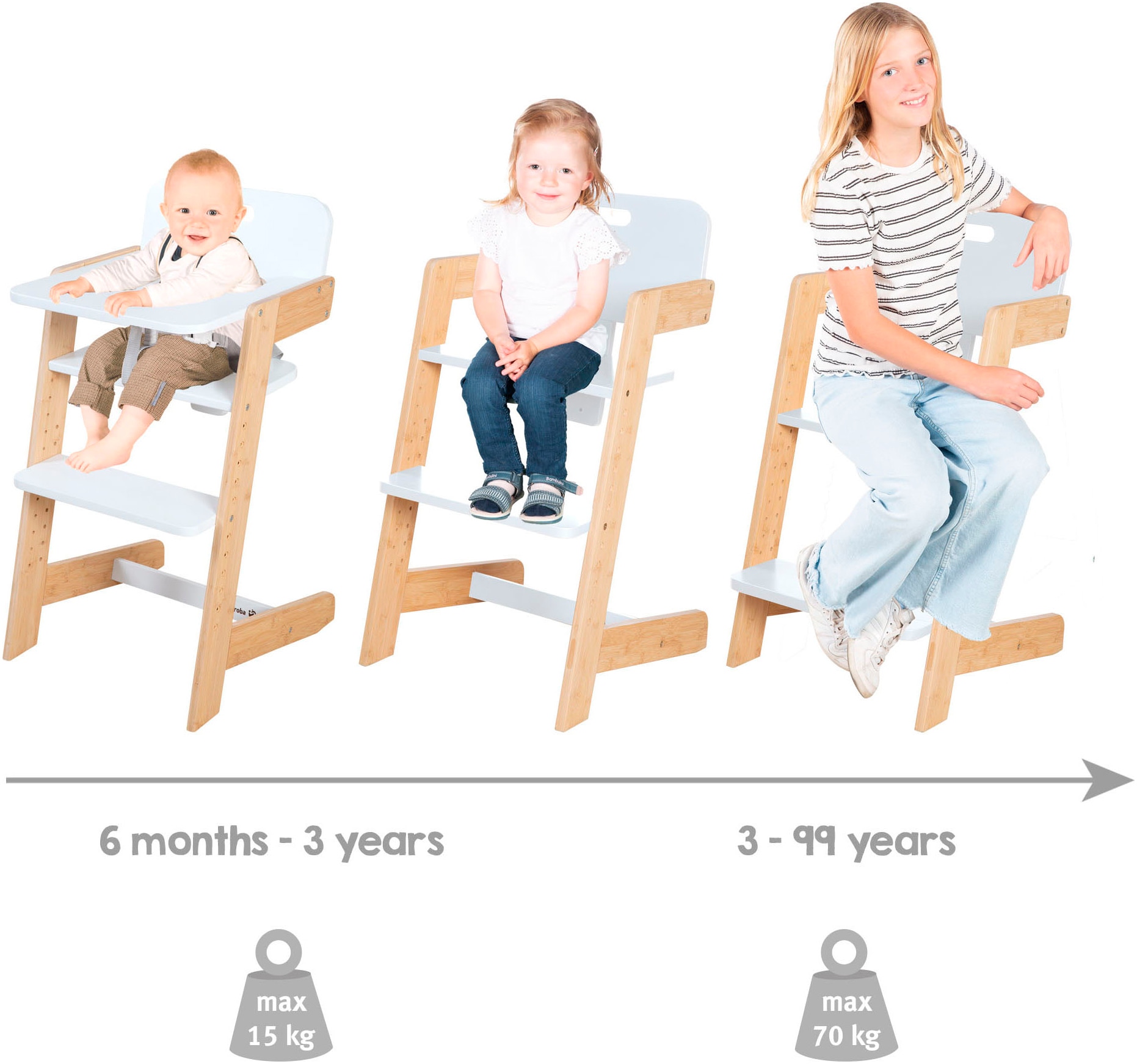 roba® Chaise haute »Lernturm Nature Up« ()