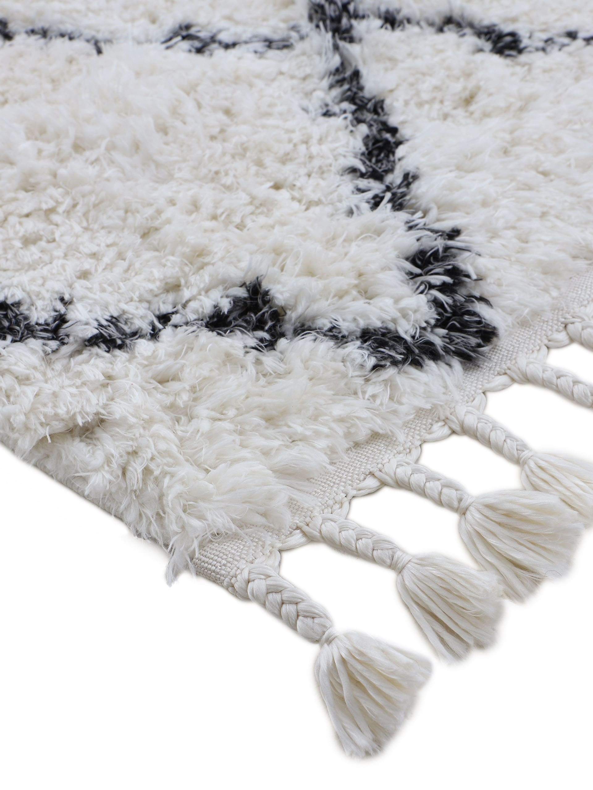 carpetfine Tapis à poils longs »Eddy« Rectangulaire 30 mm Höhe Shaggy, auch als Läufer und in quadratisch, mit Fransen, Wohnzimmer