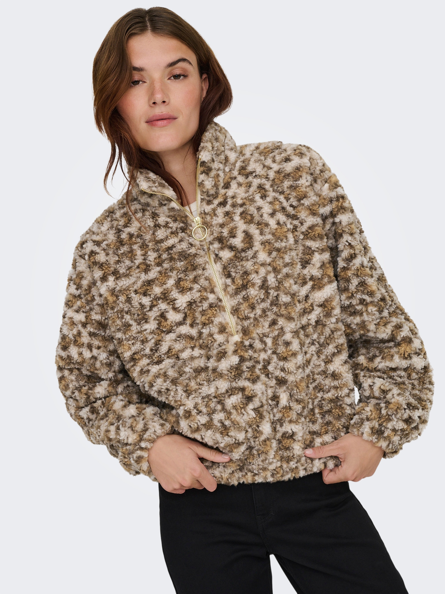 ONLY Veste sweat »ONLXENA L/S TEDDY BOX SWT«