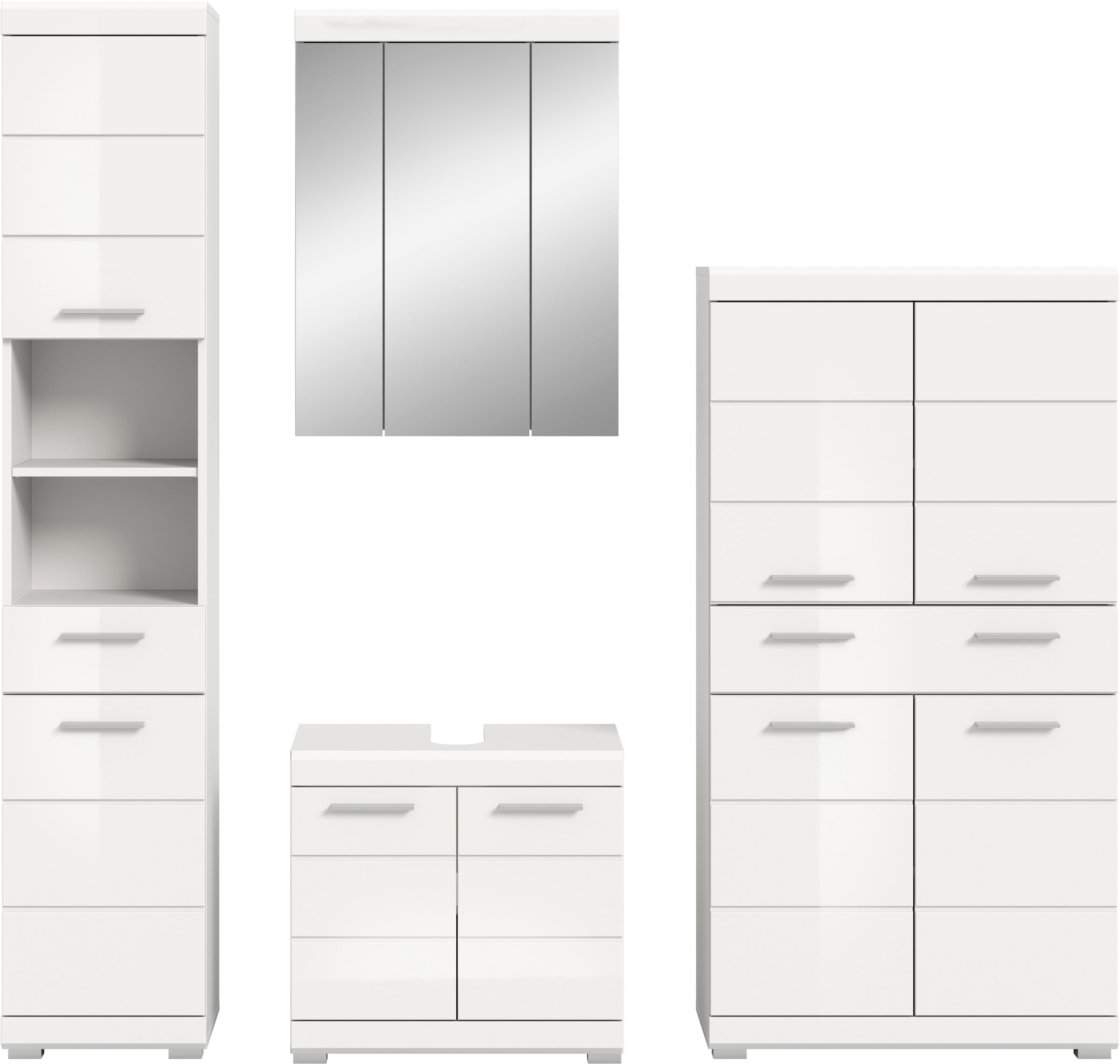 welltime Ensemble de meubles de salle de bain »SIENA, 4 teilig, bestehend aus:« Ensemble, BEST-SELLER !, 4 cuis tlg.