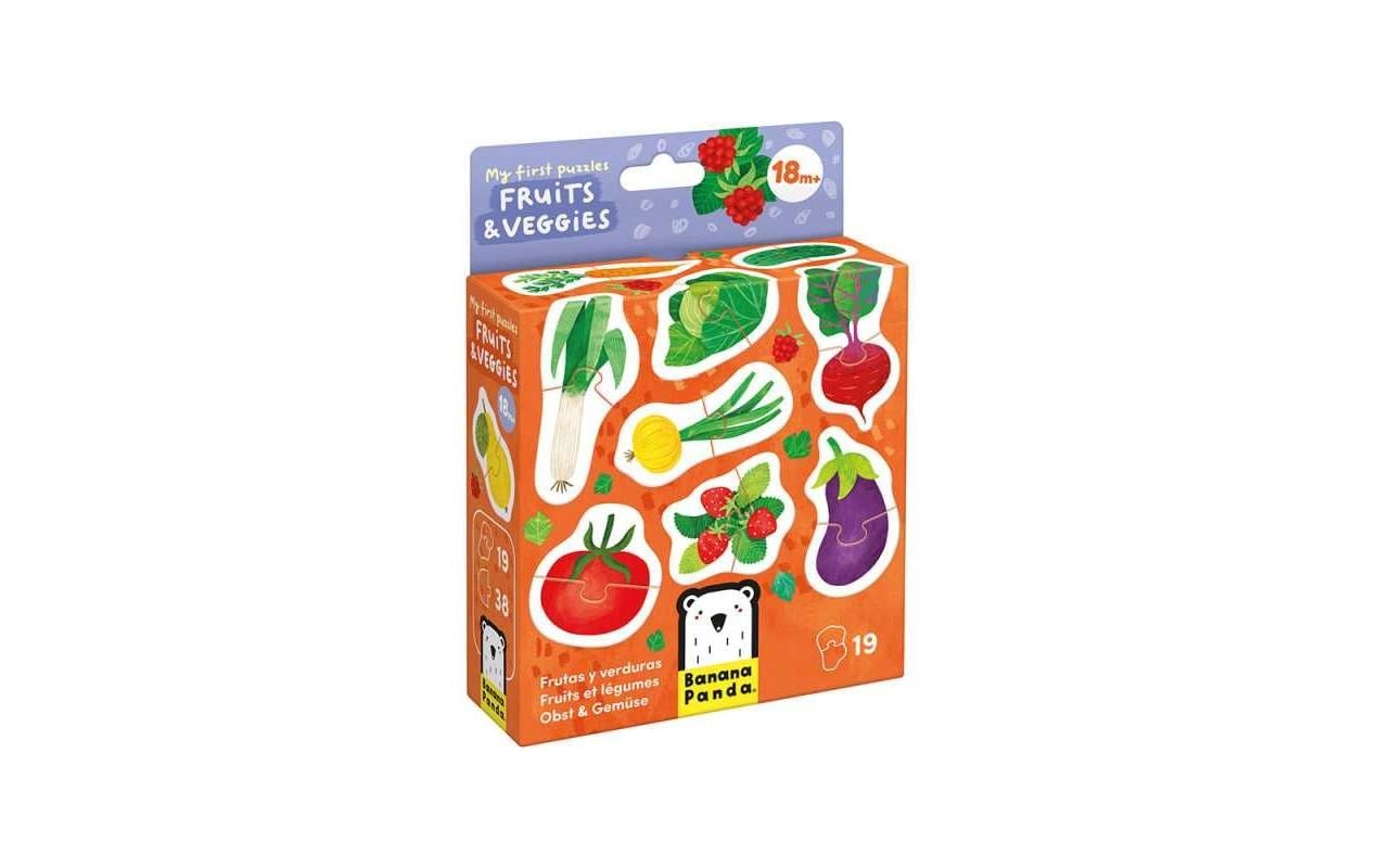   Puzzle »Banana Panda My First Fruits & Veggies Pappe 38 Teile« Englisch, Multilingual