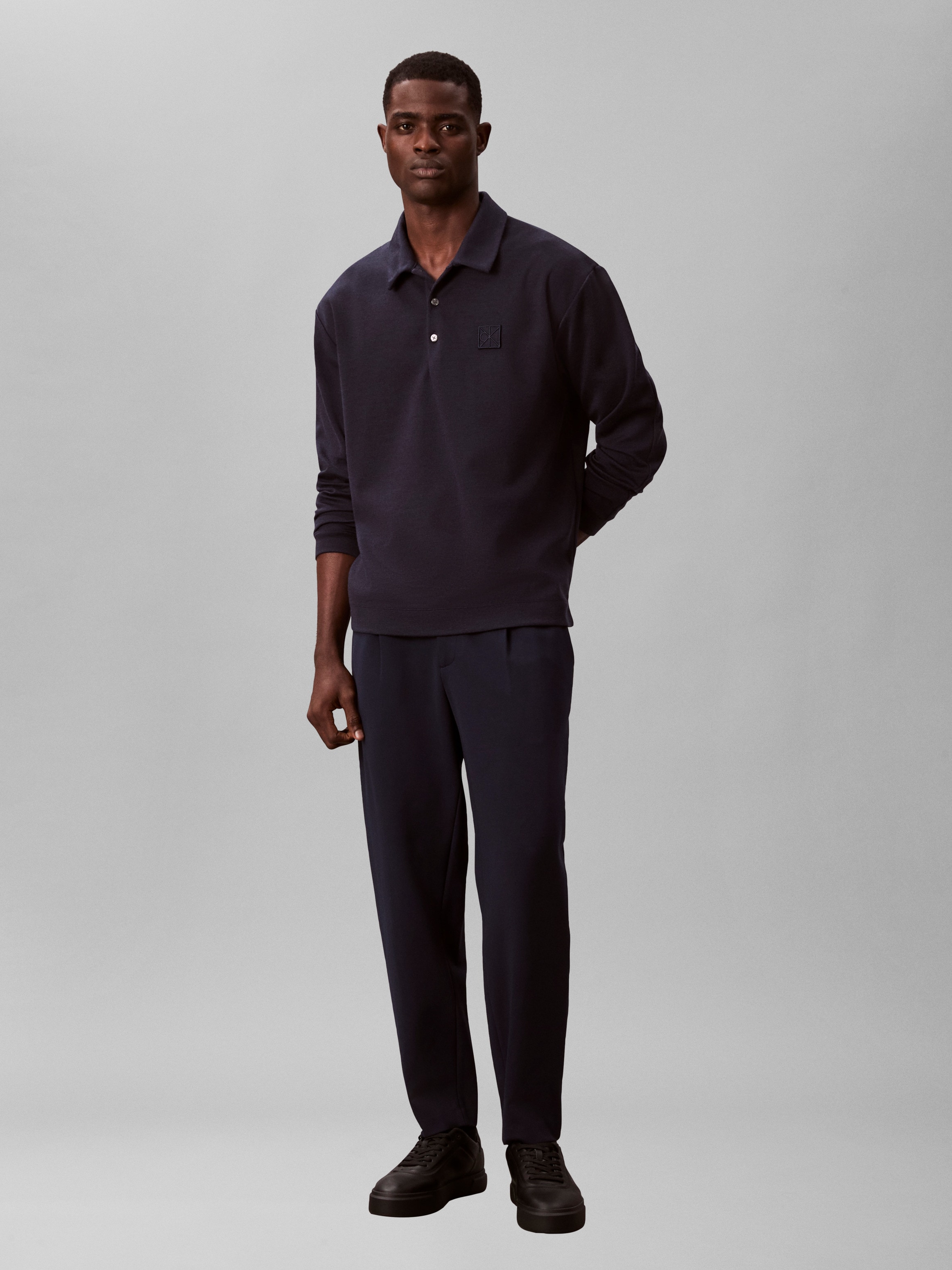 Calvin Klein Bundfaltenhose  elastischer Bund, Slim fit, Bundfalte