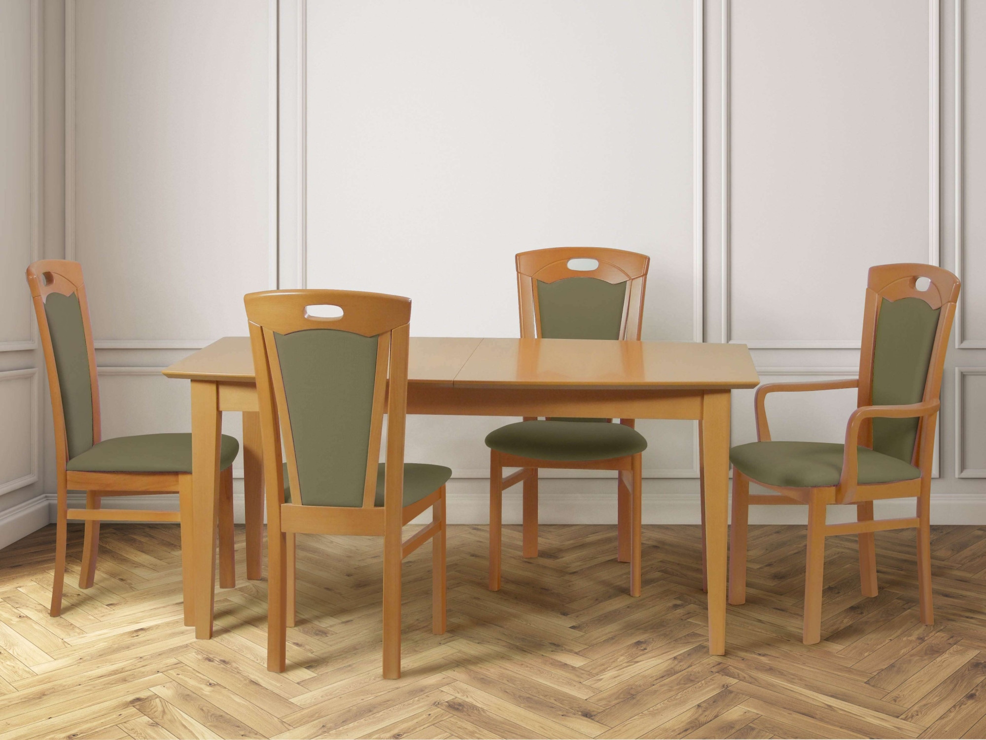 Home affaire Esszimmerstuhl »FERDI, Armlehnstuhl, Made in Italy, Massivholz« () 1 Stk.Bezug Feinstruktur (wasser-und fleckabweisend) oder Struktur