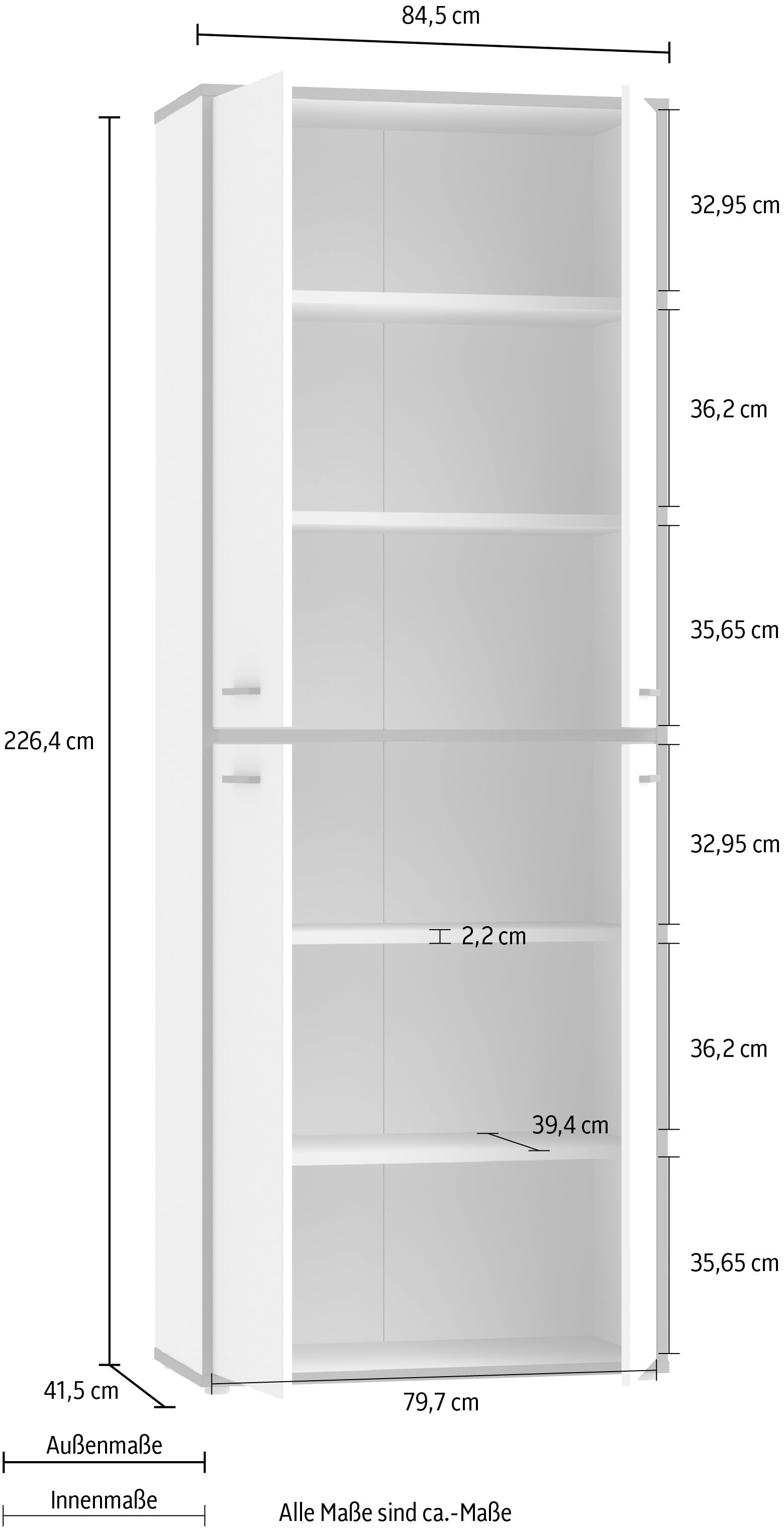 FORTE Armoire de classement »Keflav« largeur 84,5 cm