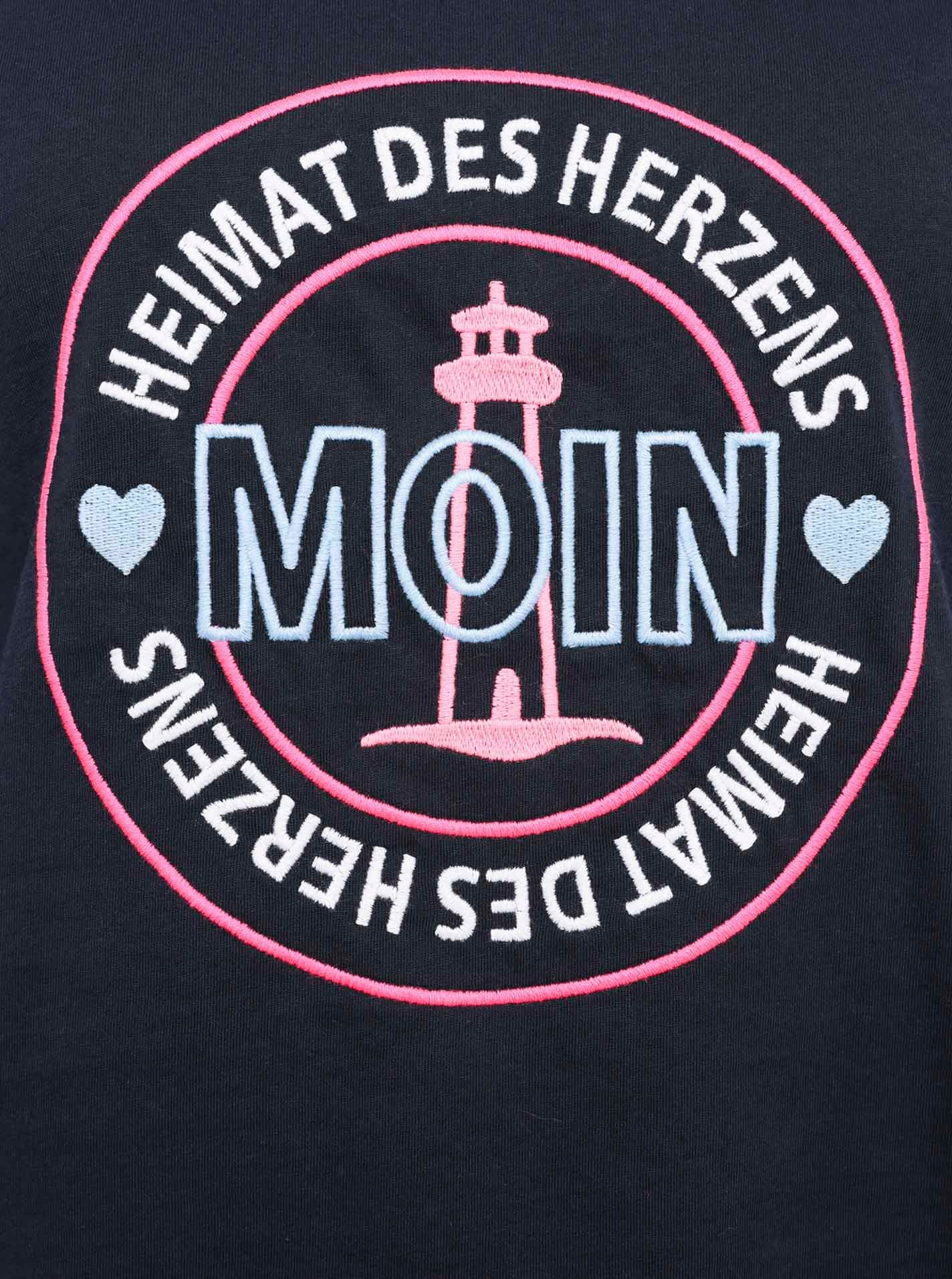 Zwillingsherz T-Shirt »"Heimat des Herzens"« Stickerei, Kurzarm, Rundhalsausschnitt, maritim