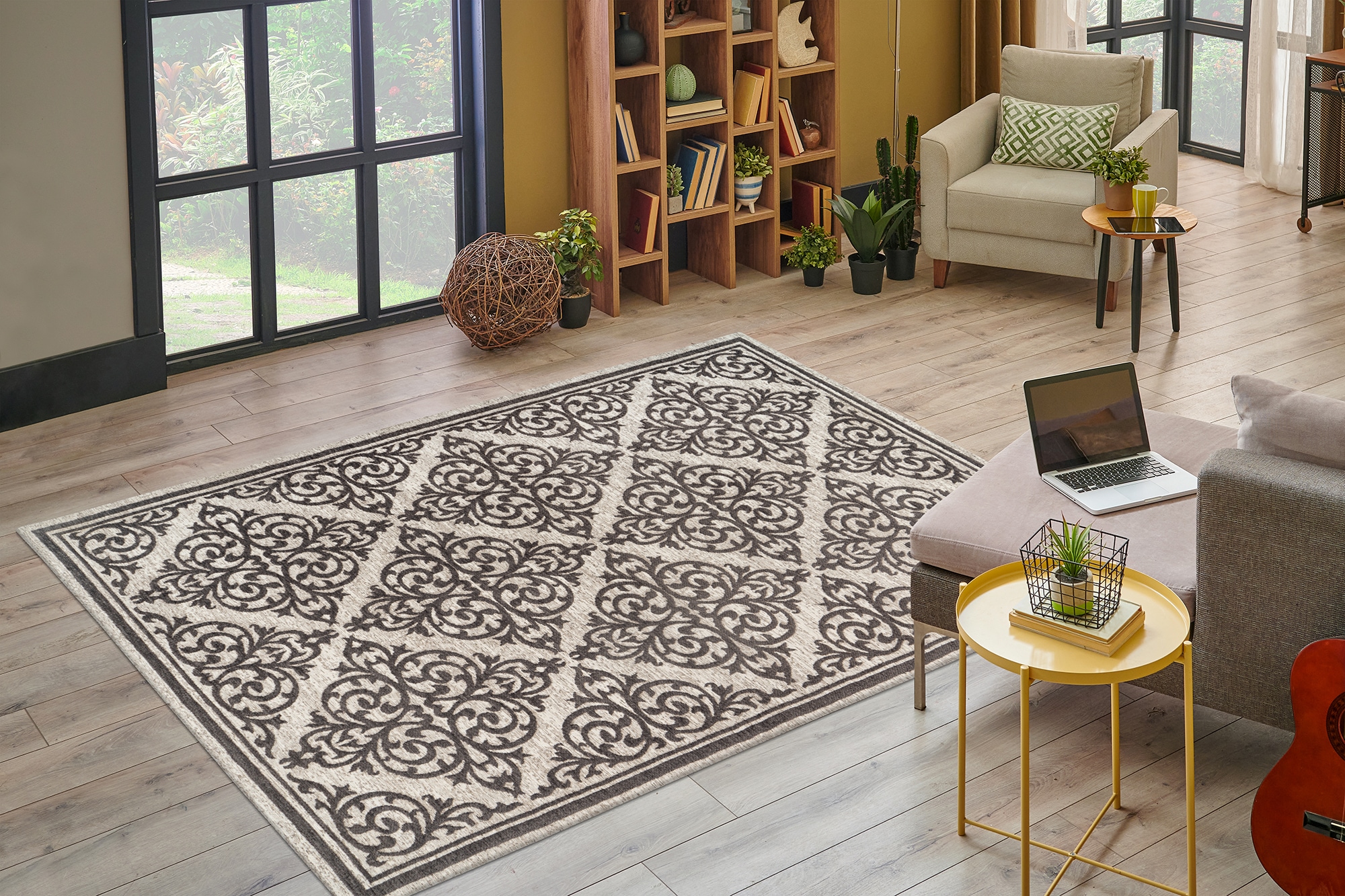 Kayoom Teppich »Davis 125« rechteckig 12 mm Höhe edles Design, pflegeleicht, neutrale Farben