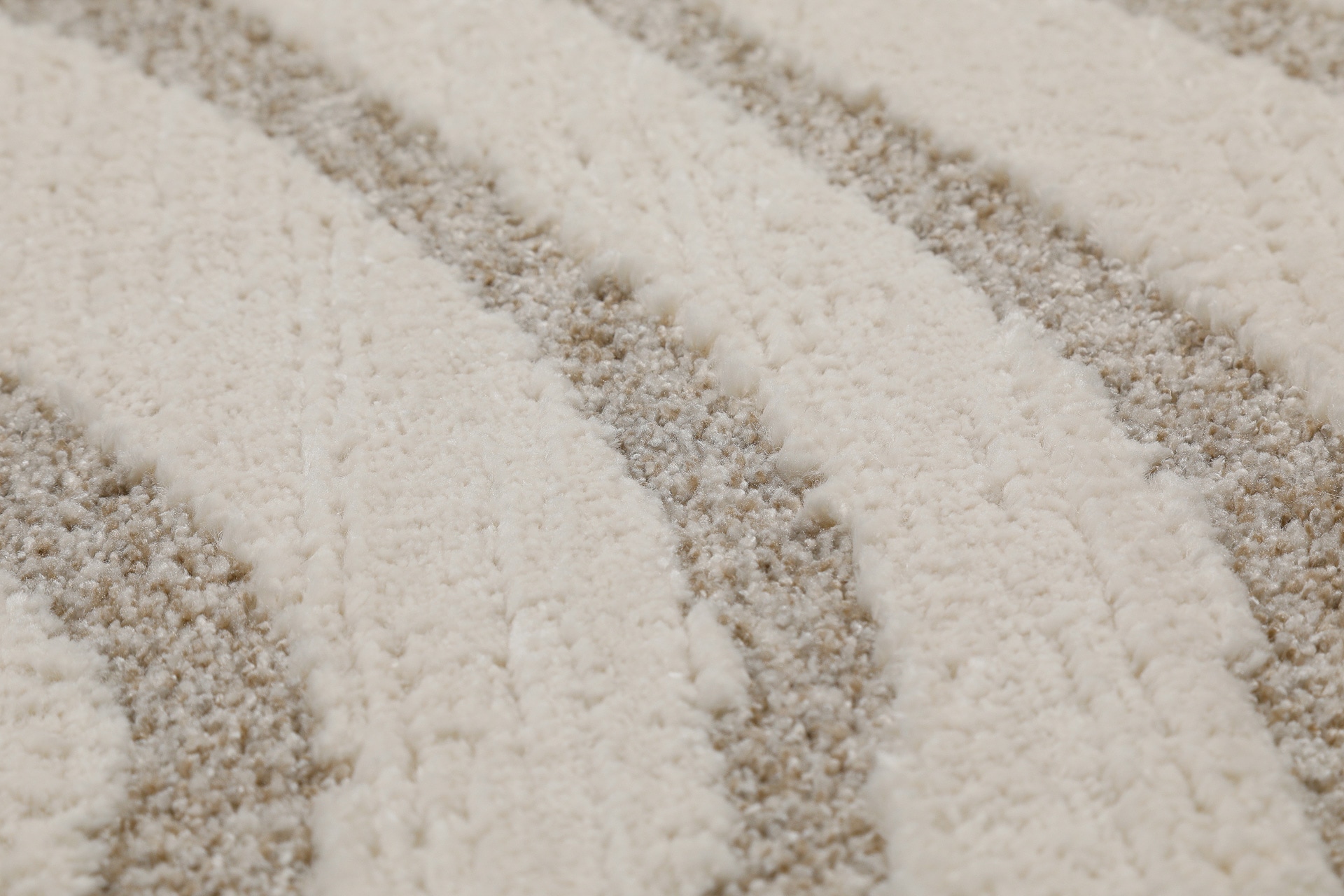 Wecon home Teppich »Björn« rechteckig 18 mm Höhe Gewebt, Hoch-Tief, pflegeleicht, Wellen-Muster, Scandi, Wohnzimmer