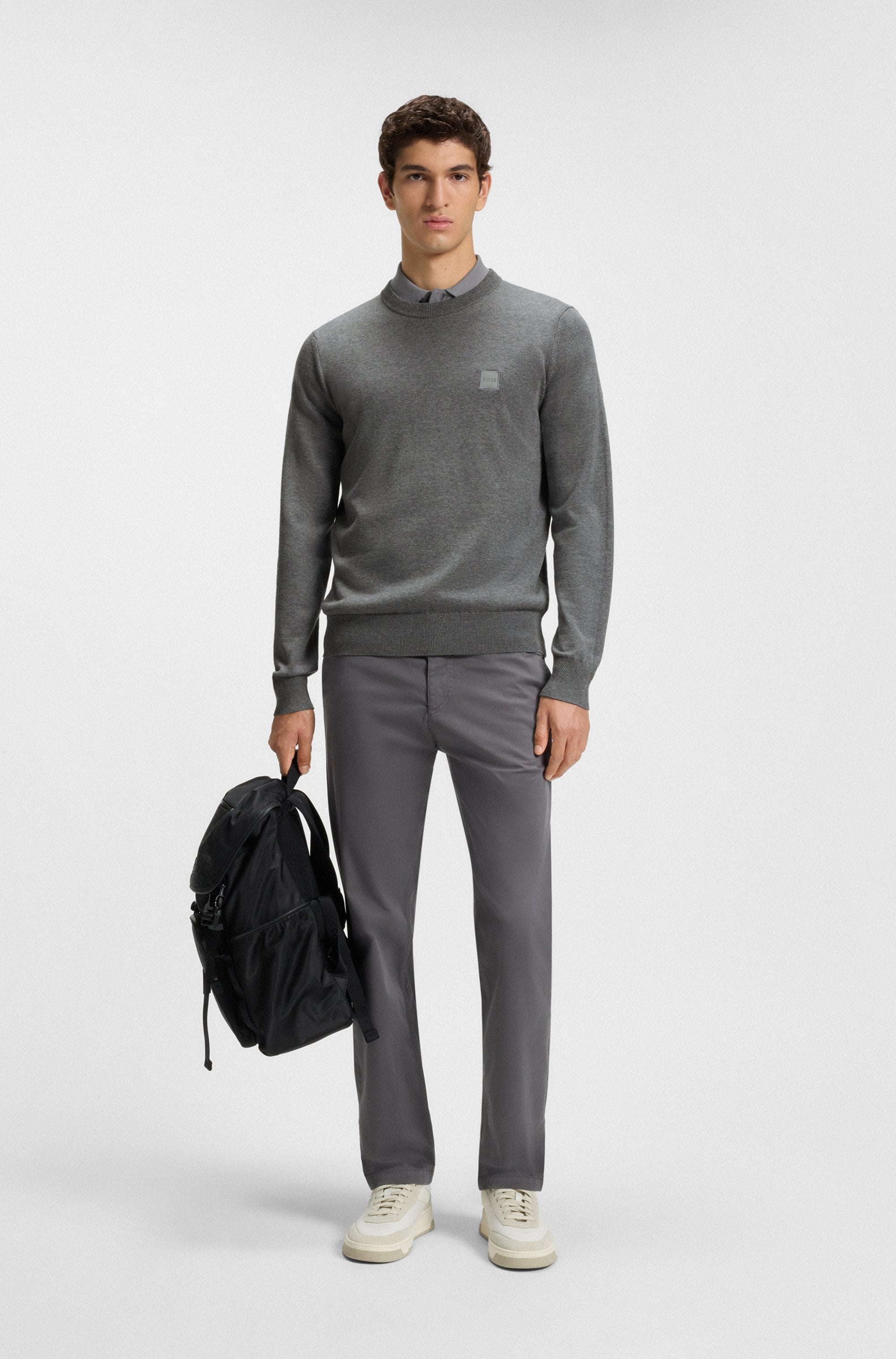 BOSS ORANGE Pull en tricot »Kanovano« mit Rundhalsausschnitt