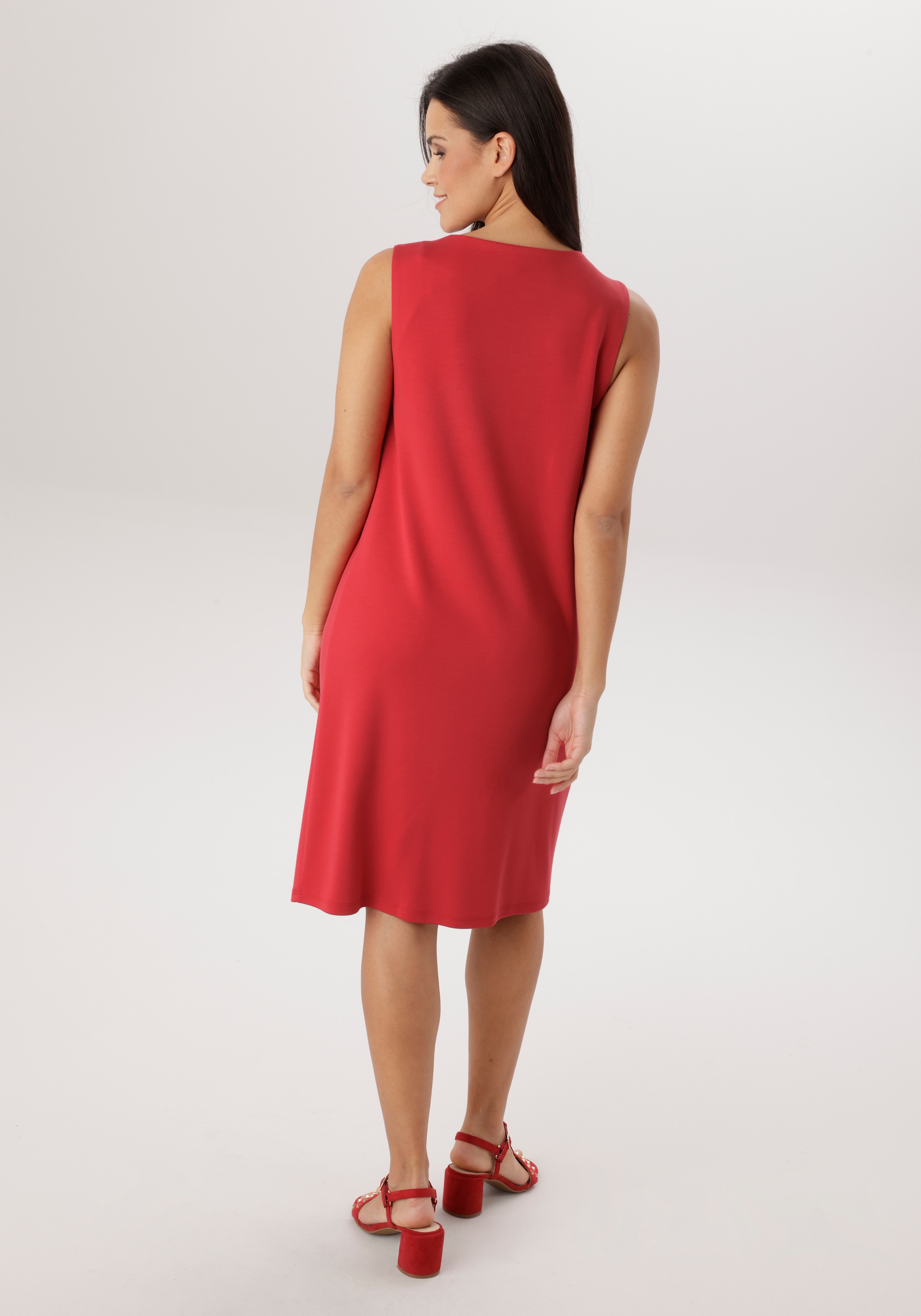 Aniston SELECTED Robe en jersey mit raffinierten Ausschnitt und Bindebänder - NEUE KOLLEKTION