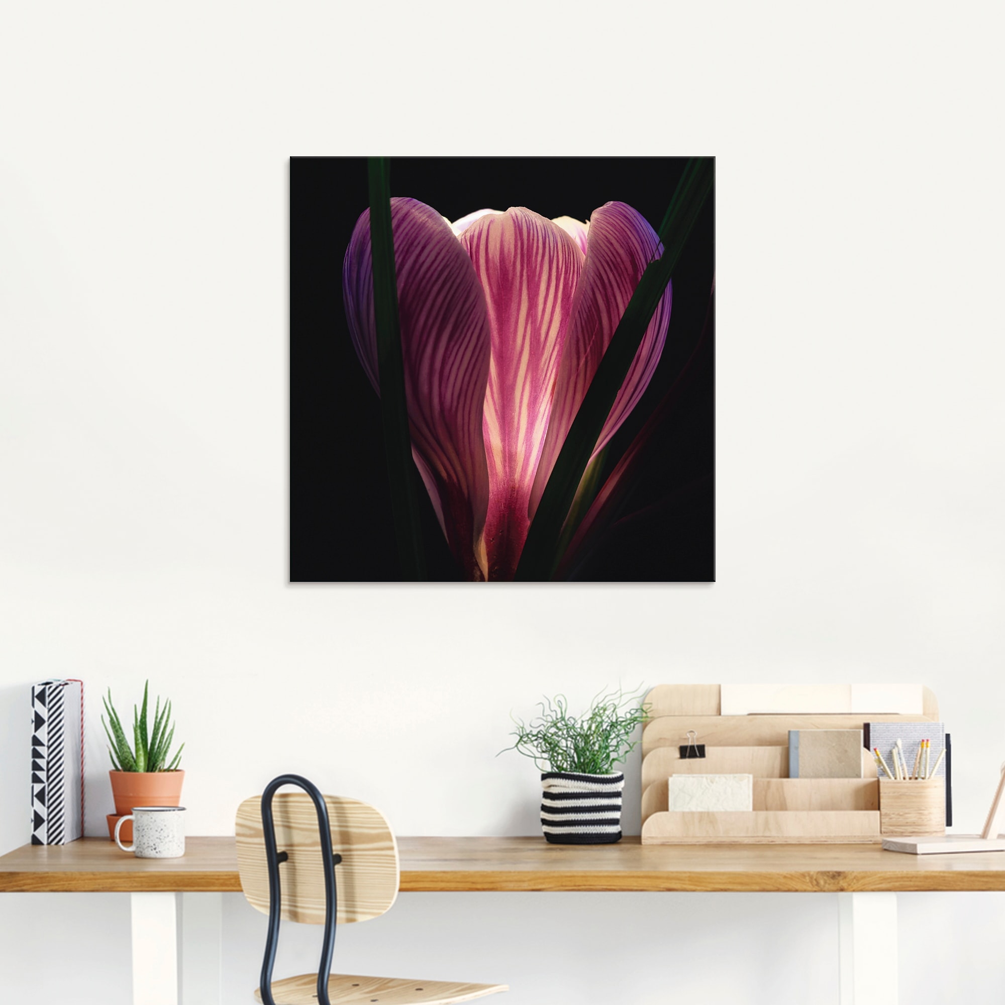 Artland Glasbild »Beleuchtet« Blumen 1 Stk. tlg. in verschiedenen Grössen
