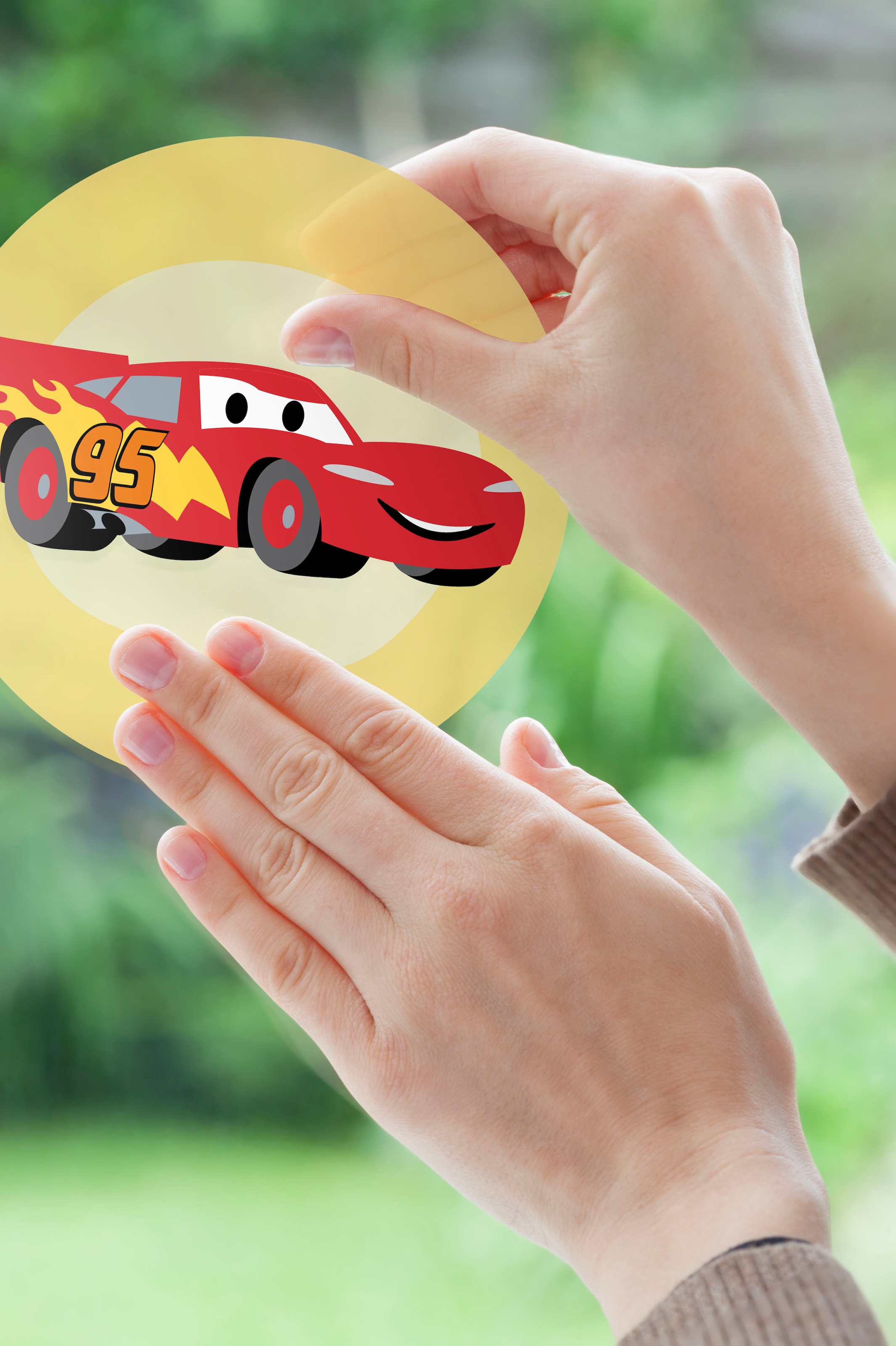 Komar Tableau de fenêtre »Cars Ka-Chow Bubbles - Grösse 30 x 30 cm, 2 Bogen«