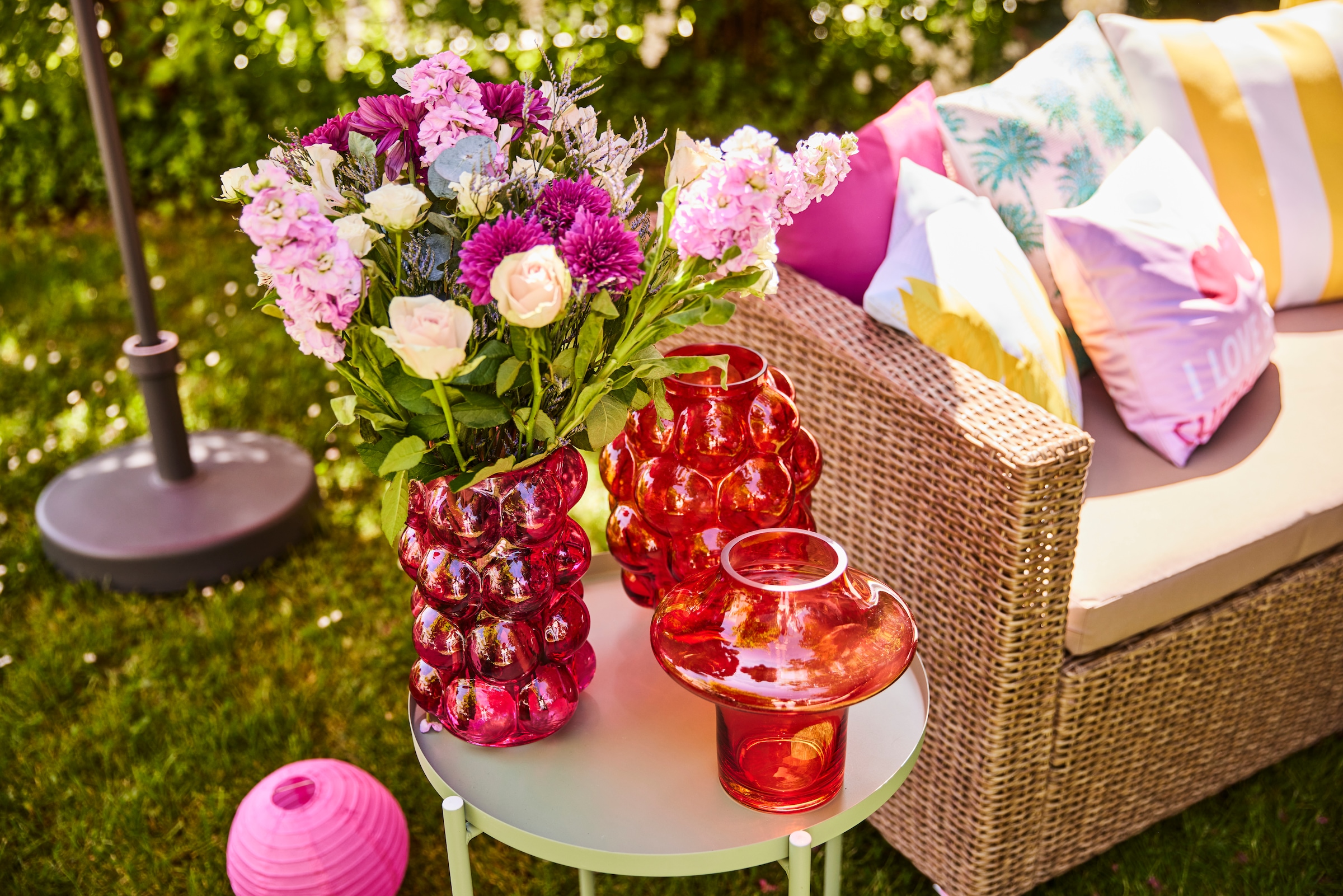 AM Design Vase décoratif »Vibrant orangefarbene Glasvase« pour une touche joyeuse