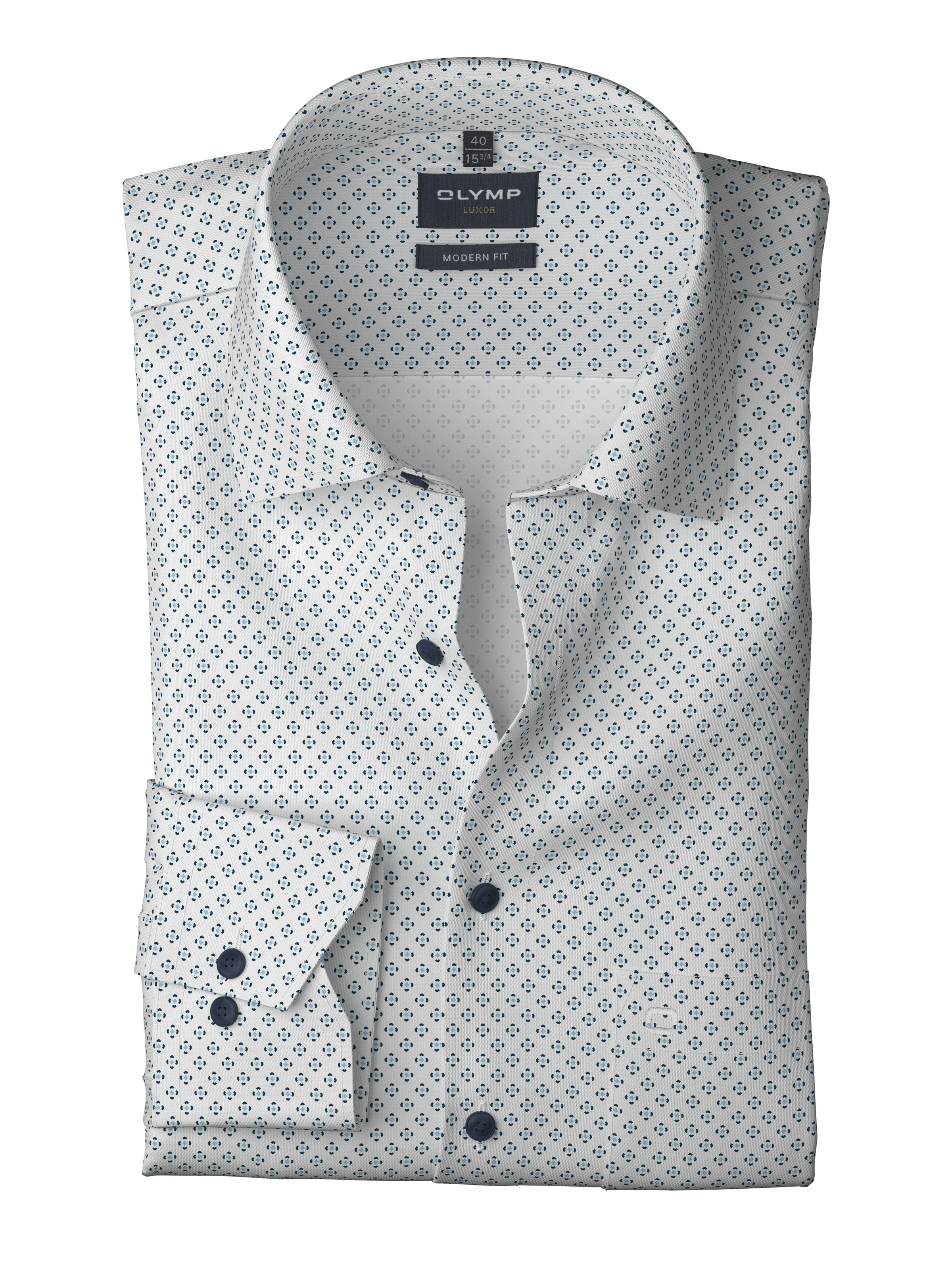 OLYMP Chemise à manches longues »Luxor modern fit« modern fit, Businesshemd, gemustert, New-Kentkragen