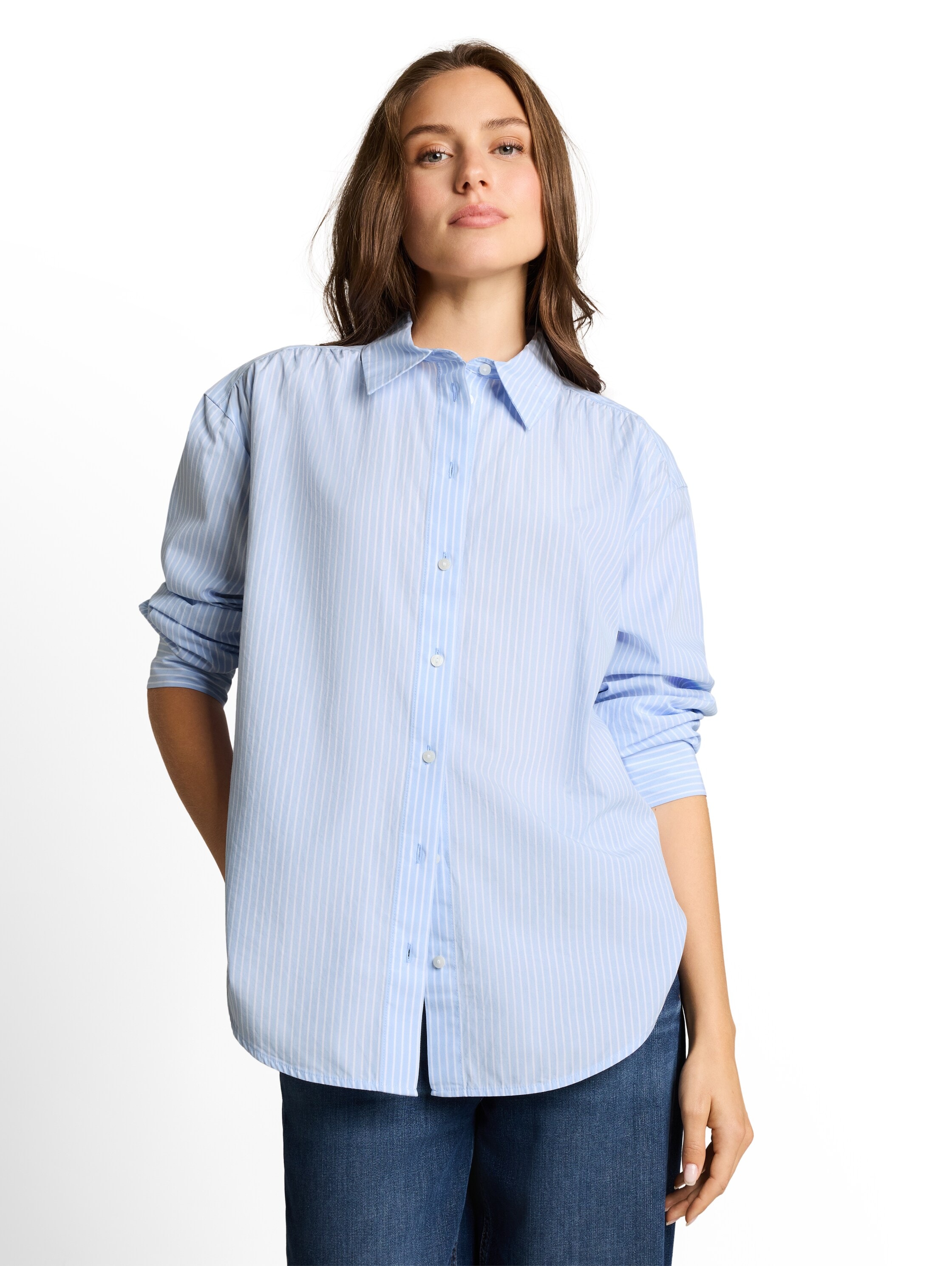 TOM TAILOR Hemdbluse »Loose« mit Manschetten