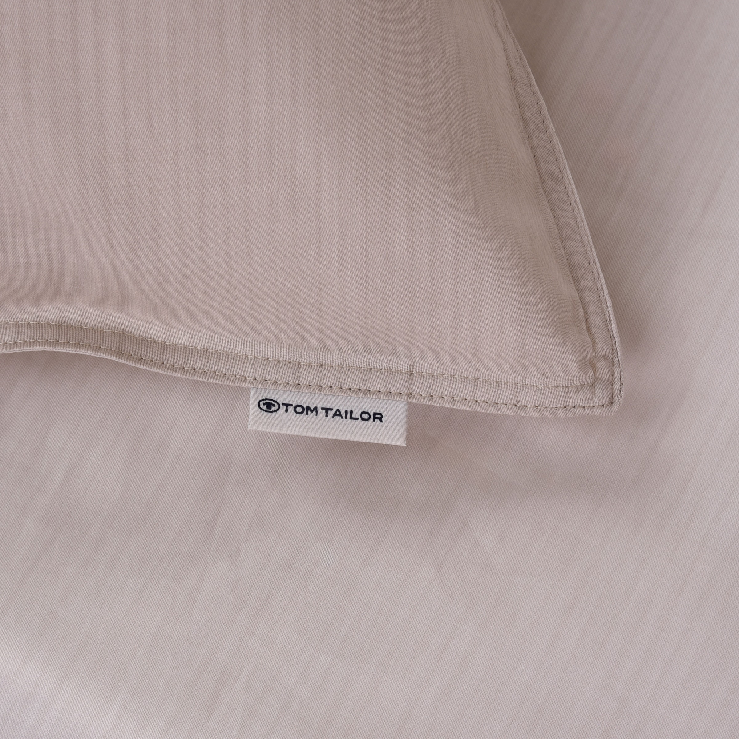 TOM TAILOR HOME Linge de lit pour bébé »TWO-TONE SOLID COLORS in Gr. 100x135cm« 2 cuis new bedroom, couture double sur l’oreiller