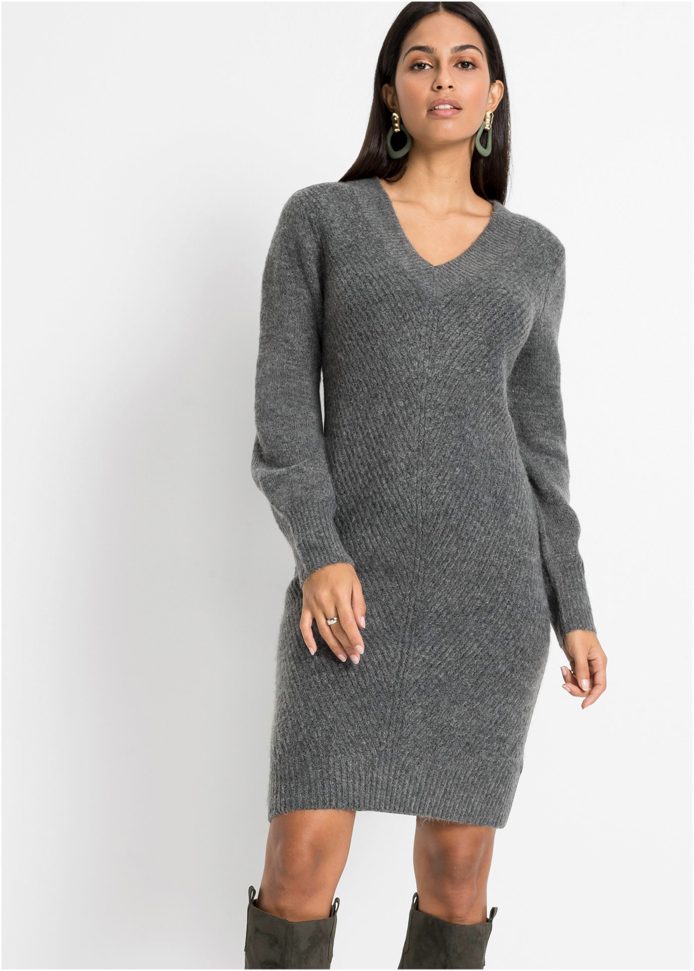 bonprix Strickkleid »Strickkleid« für besondere Anlässe, elastisches Material, Loose Fit