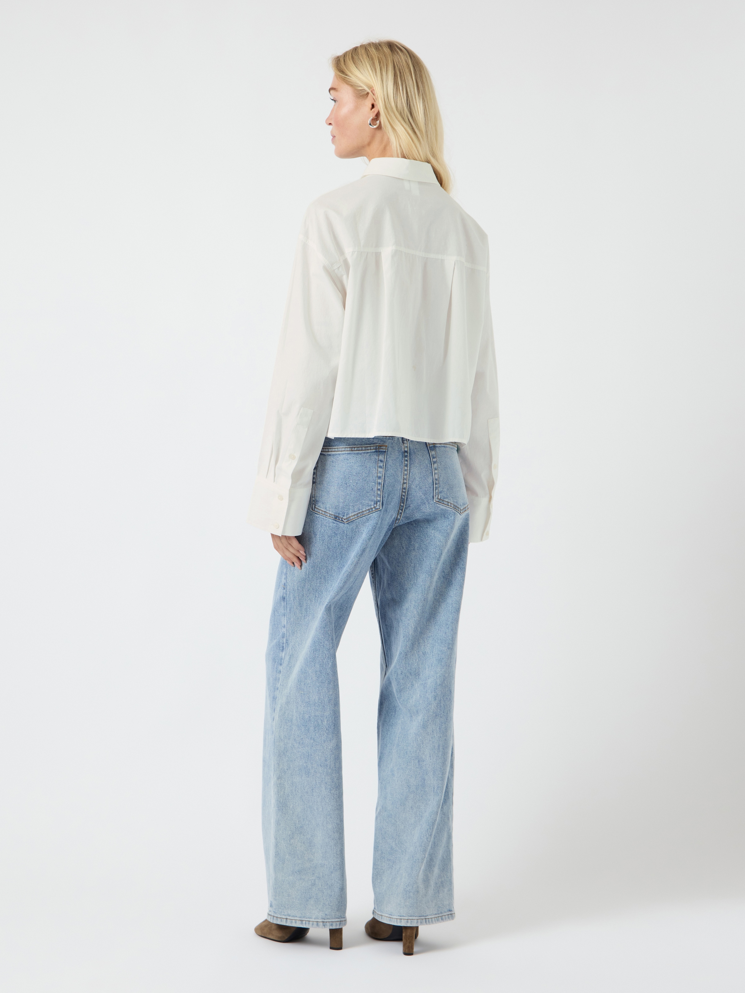 Y.A.S Hemdbluse »YASLEE LS SHORT SHIRT S. NOOS« Baumwolle