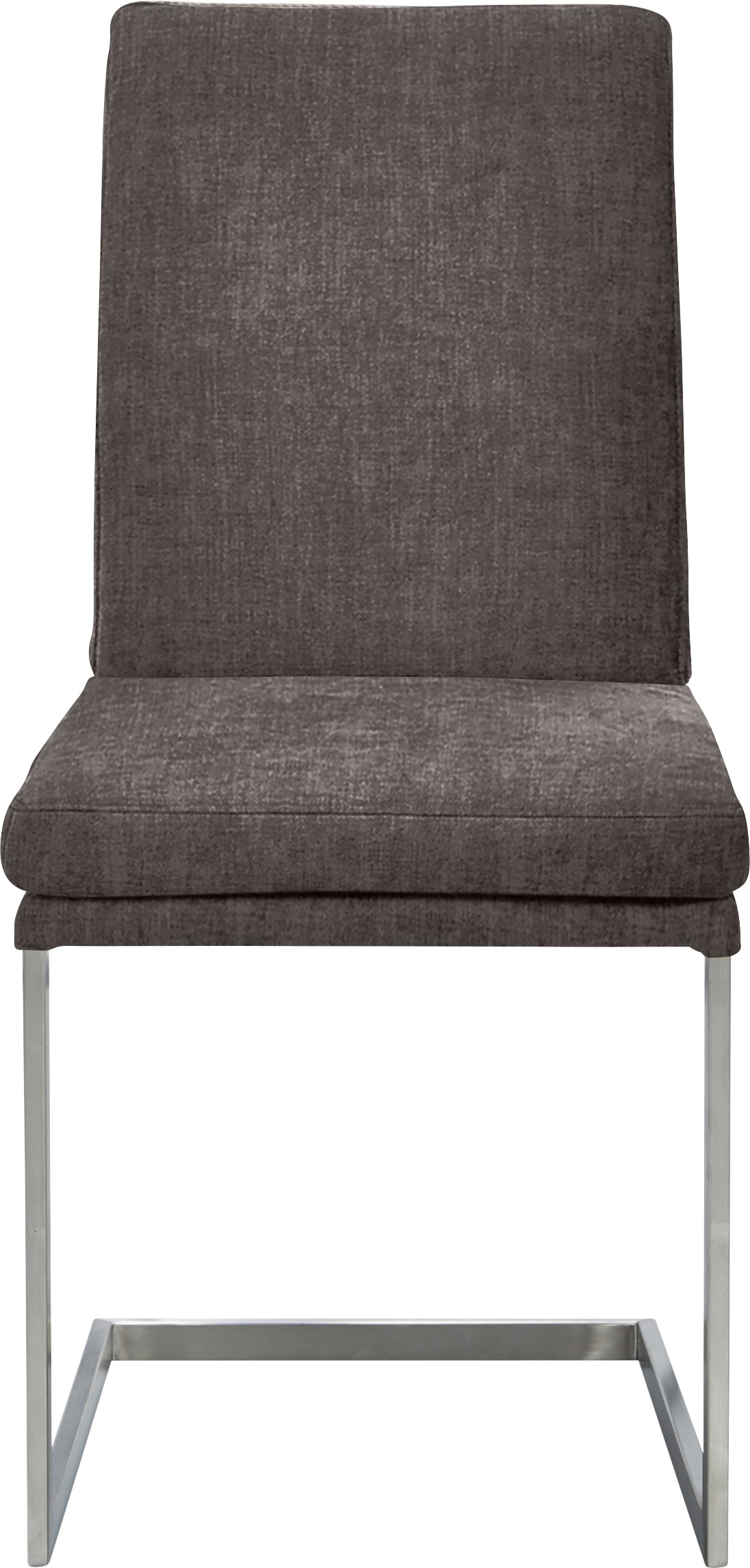 K+W Komfort & Wohnen Chaise de salle à manger »Freischwinger, Lederstuhl« () tube vertical stable, piètement aspect inox ou noir