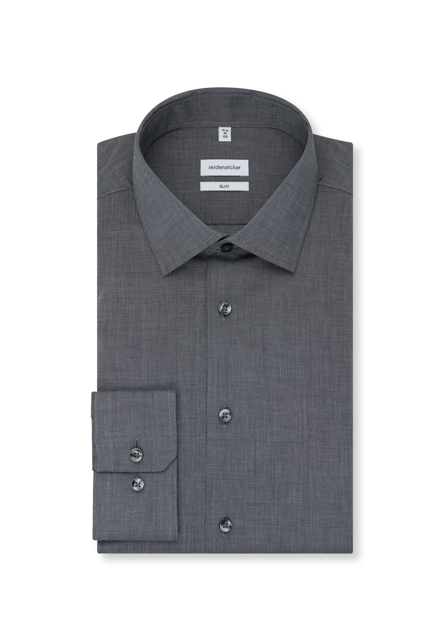 seidensticker Chemise d'affaires »Schwarze Rose« Slim 1/1 Kentkragen Uni