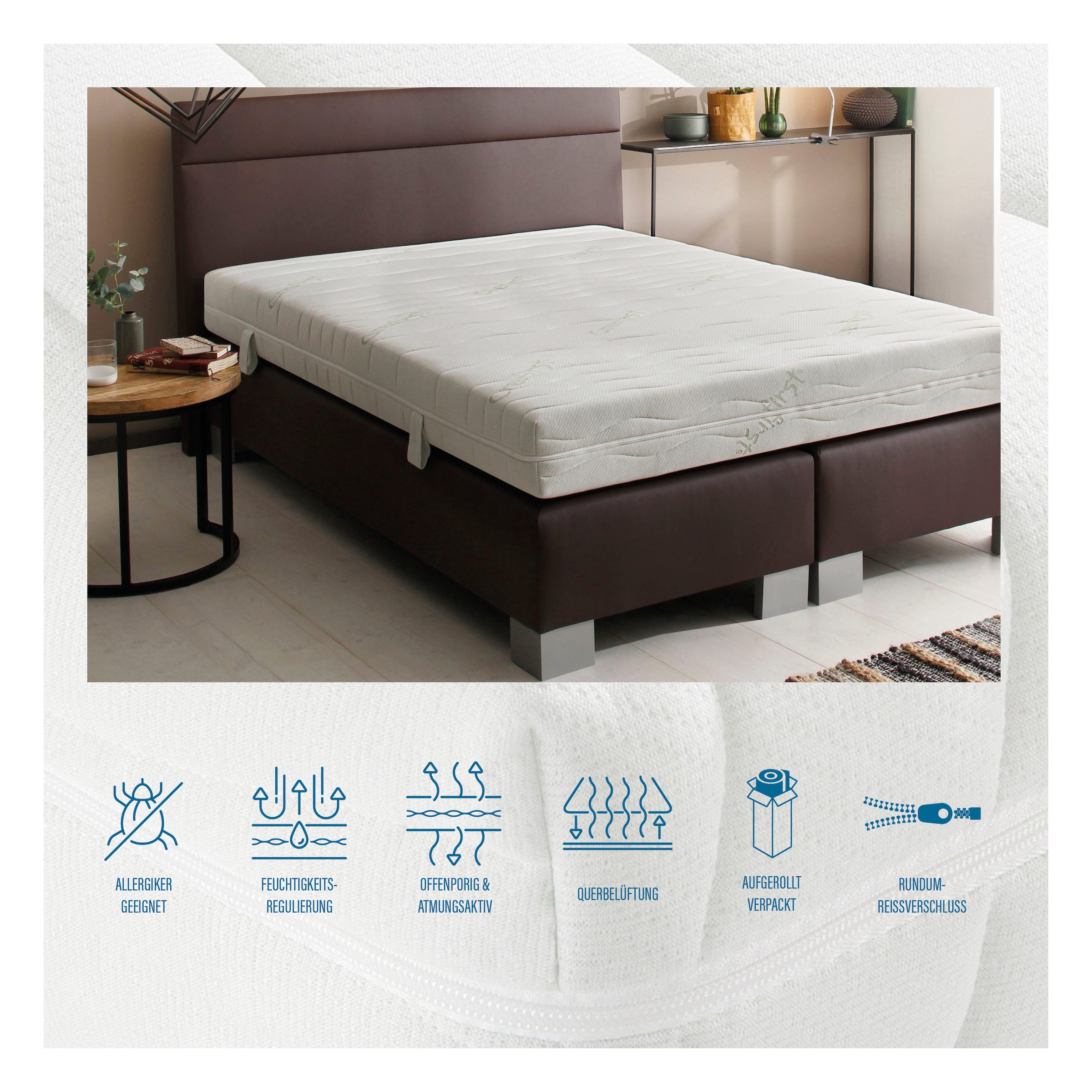 Beco »Matratze Active Greenfirst, Matratze in diversen Grössen erhältlich« 18 cm hoch Raumgewicht: 28 kg/m³ 1 cuis tlg. matelas en 90x200 cm et autres tailles, matelas à pointes élastiques