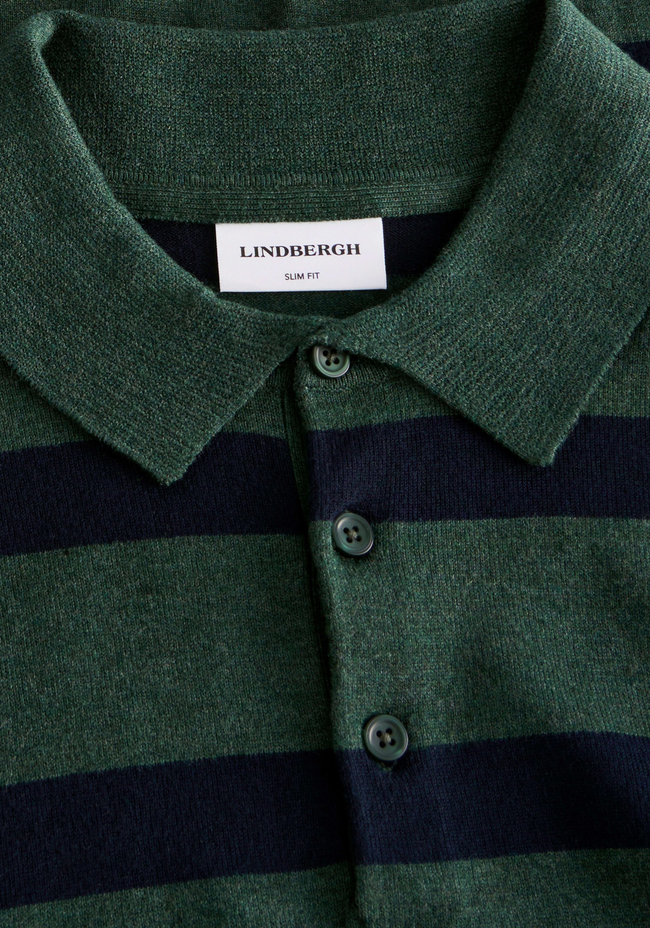 LINDBERGH Polokragenpullover in Streifen-Optik / Viskose