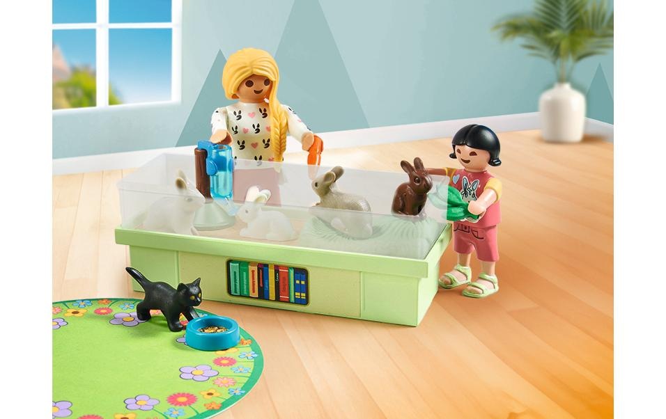 Playmobil® Briques de jeu »My Life Familie mit Hasen 71753«