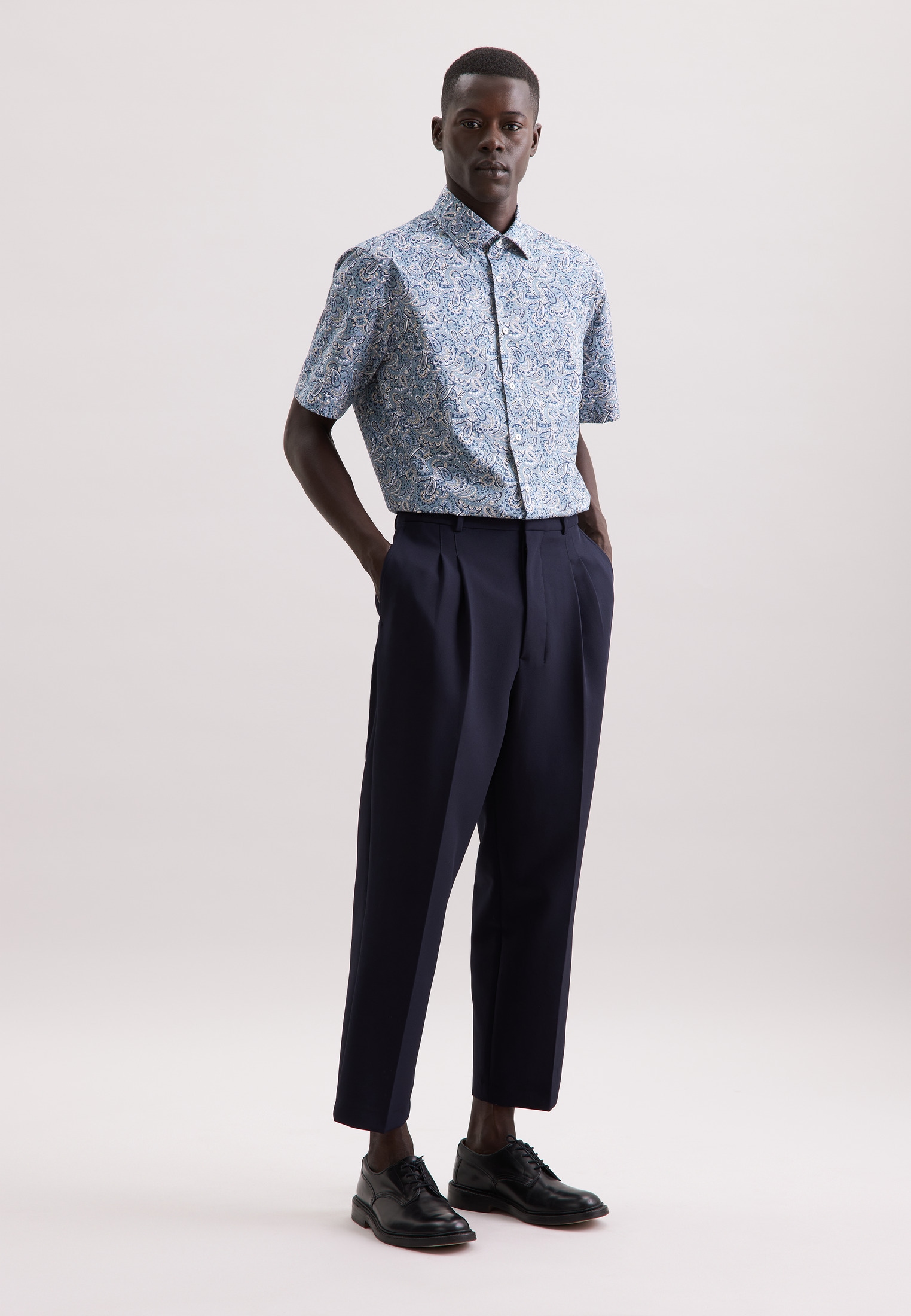 seidensticker Businesshemd »Regular« Regular 1/2 Kentkragen Druck