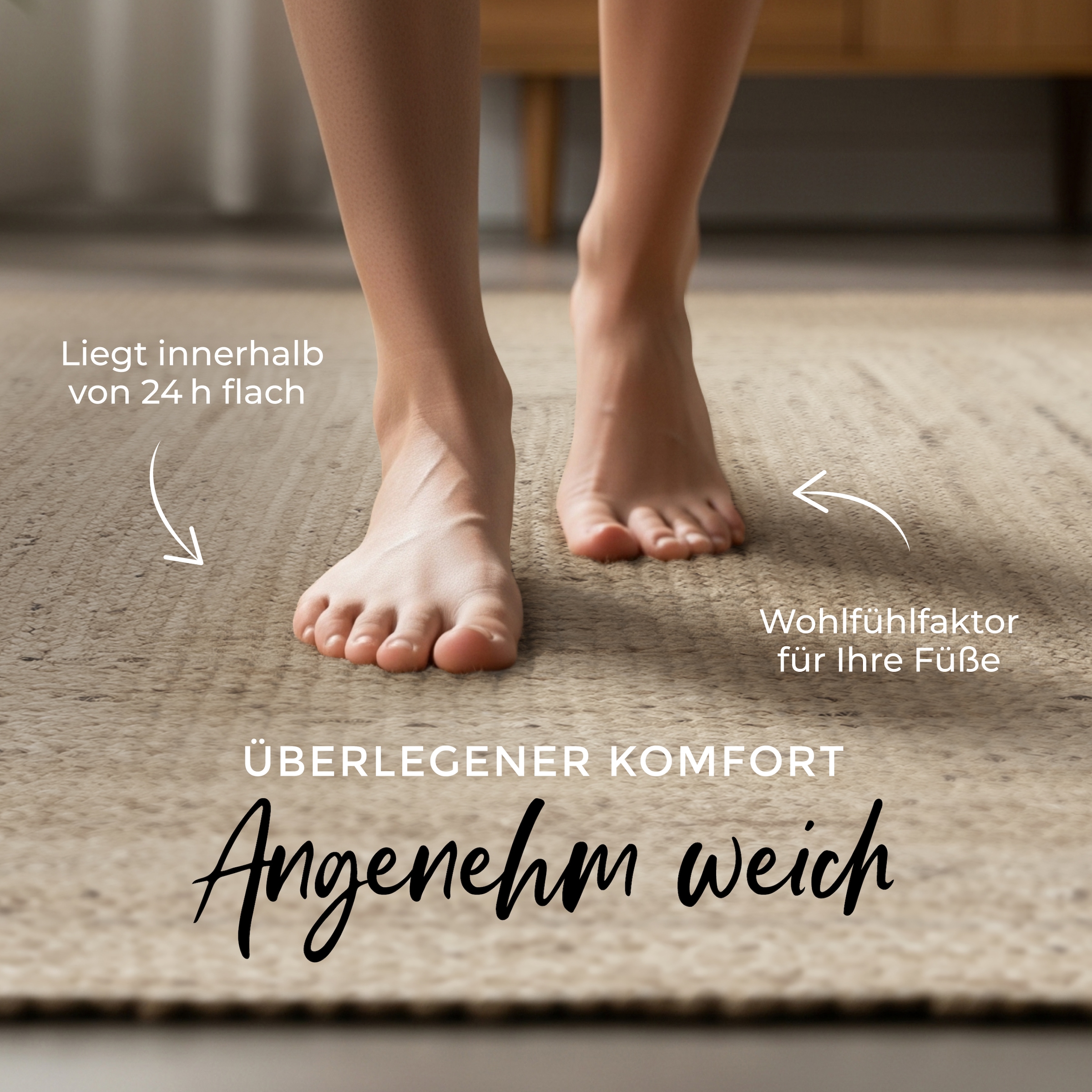 carpetfine Teppich »Nele Juteteppich Naturfaser« rechteckig 6 mm Höhe geflochtener Wendeteppich aus 100% Jute, quadratisch und als Läufer