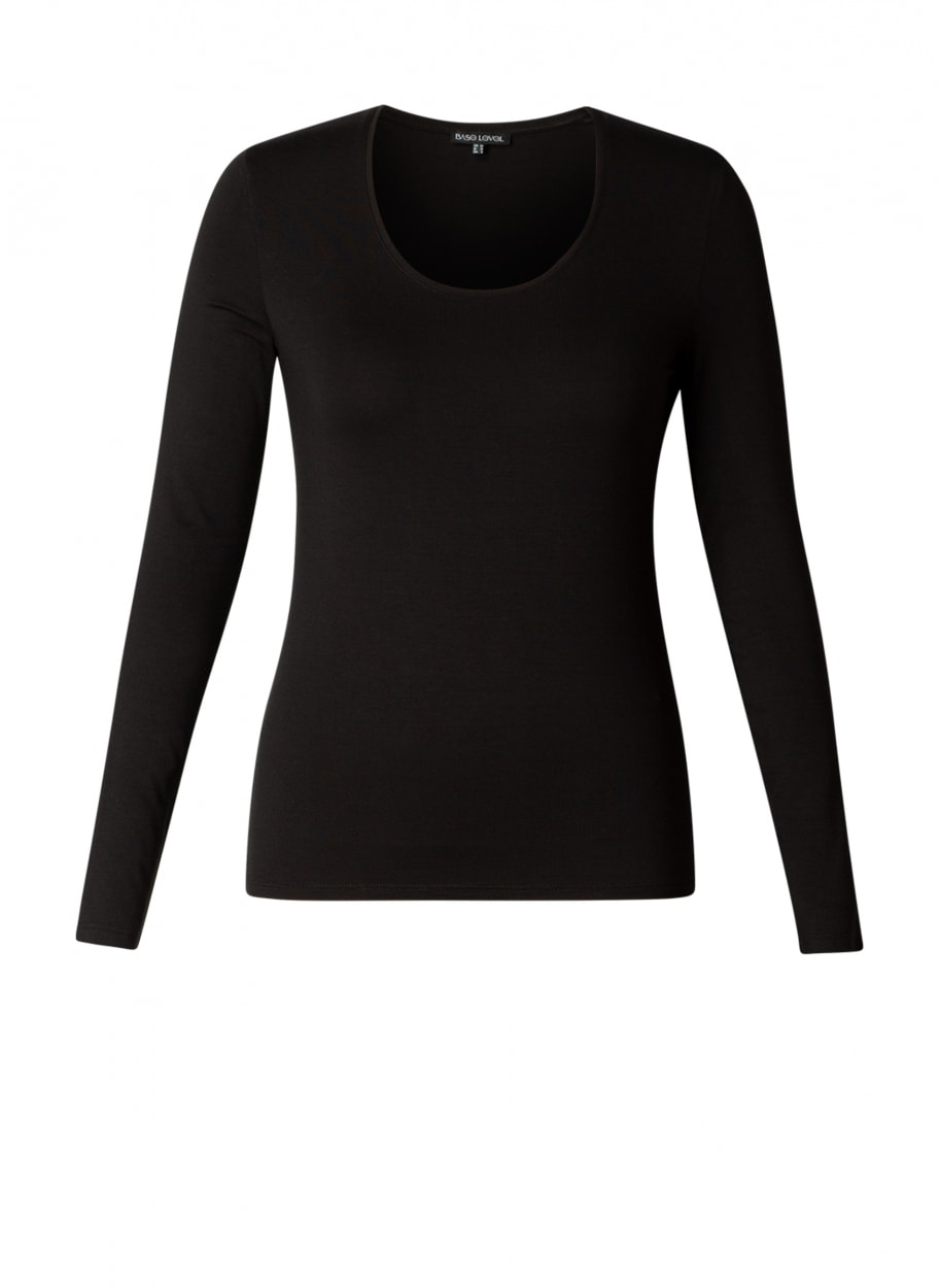 Base Level Curvy T-shirt à manches longues mit Rundhalsausschnitt