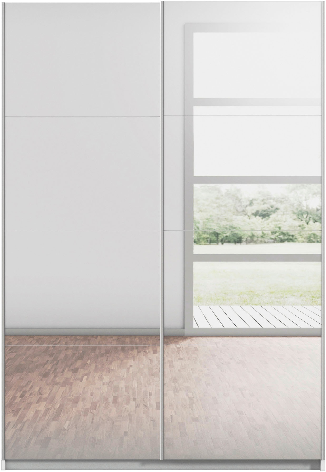 rauch Schwebetürenschrank »Subito Kleiderschrank Bestseller« Garderobe Vollspiegel Breiten 136 & 181 Höhe 197 cm - MADE IN GERMANY