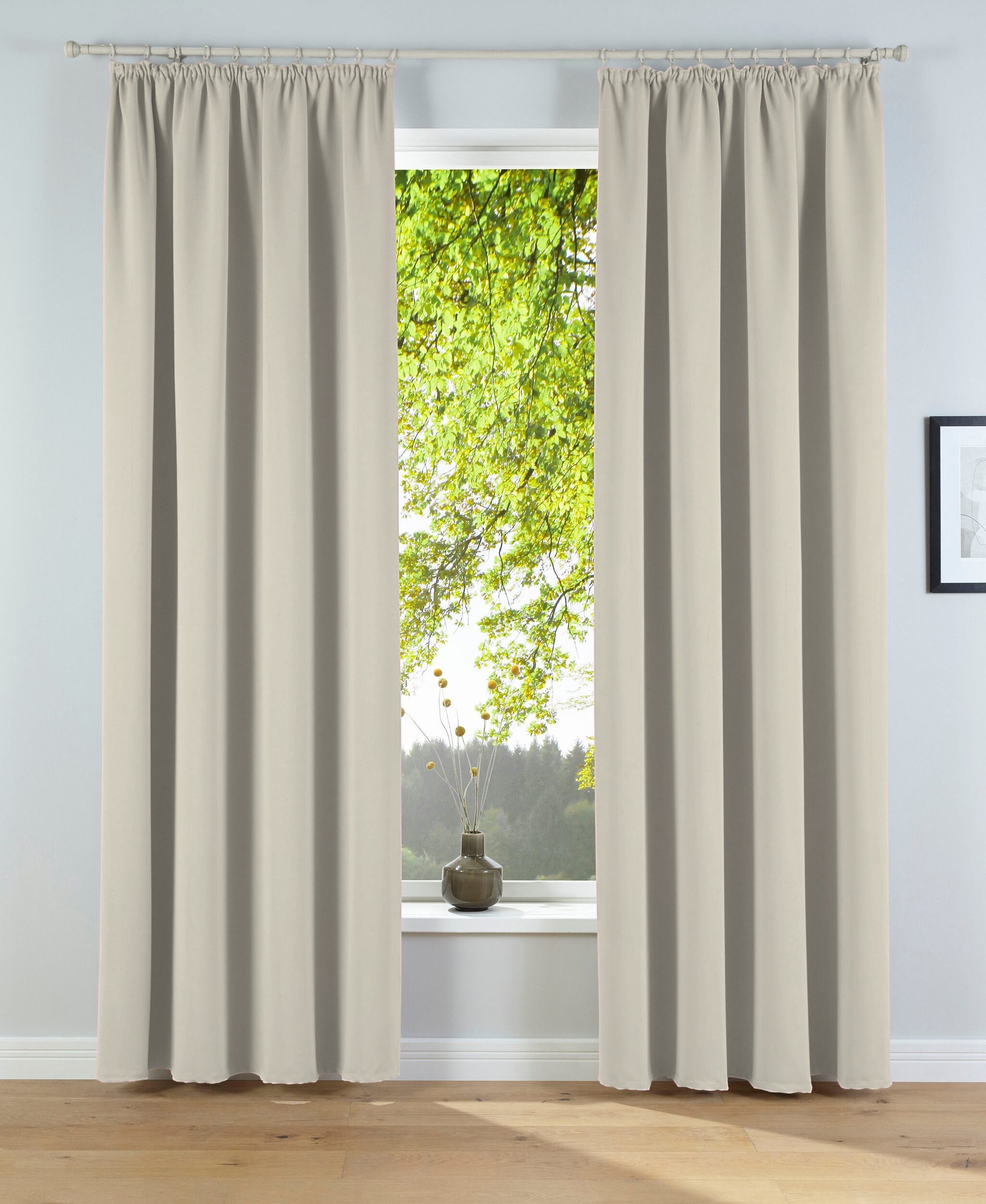 GOODproduct Rideau occultant »Solana« Œillet 2 cuis tlg. Set de 2, largeur 140 cm, uni
