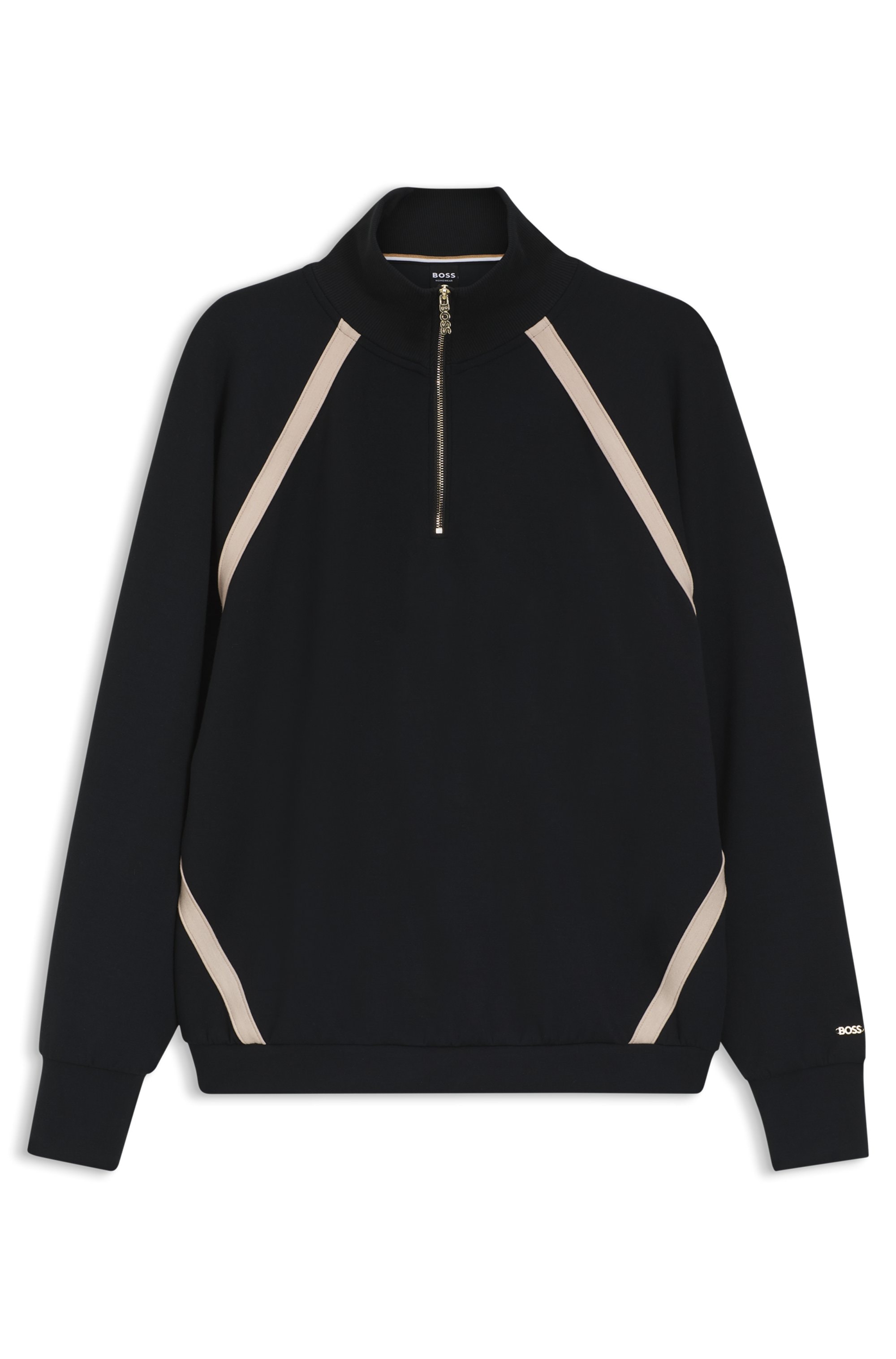 BOSS Sweatshirt »Mirage«, mit Reissverschluss am Kragen und kontrastfarbenen Einsätzen
