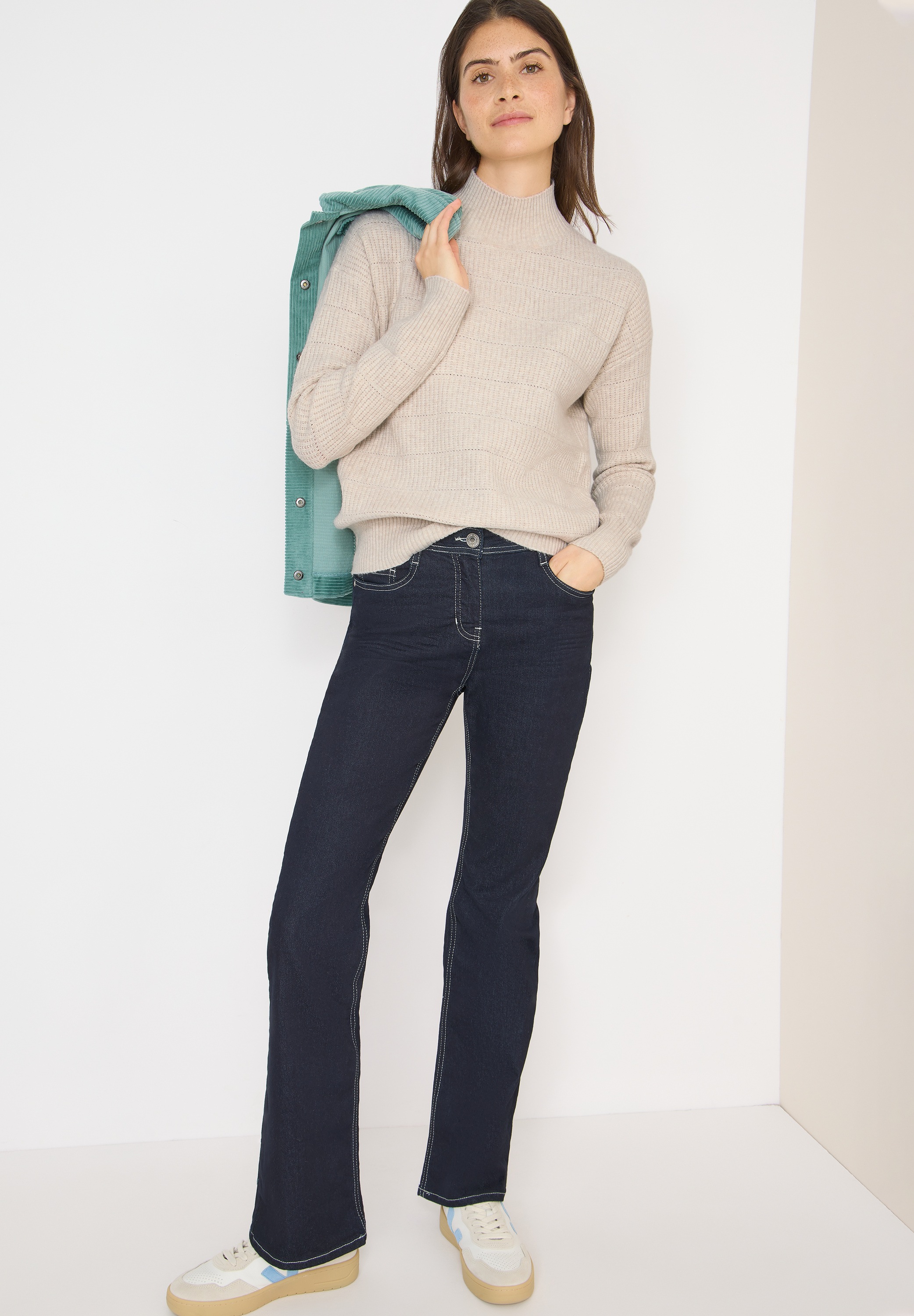 Cecil Pull à col montant mit Stehkragen und Loch-Design